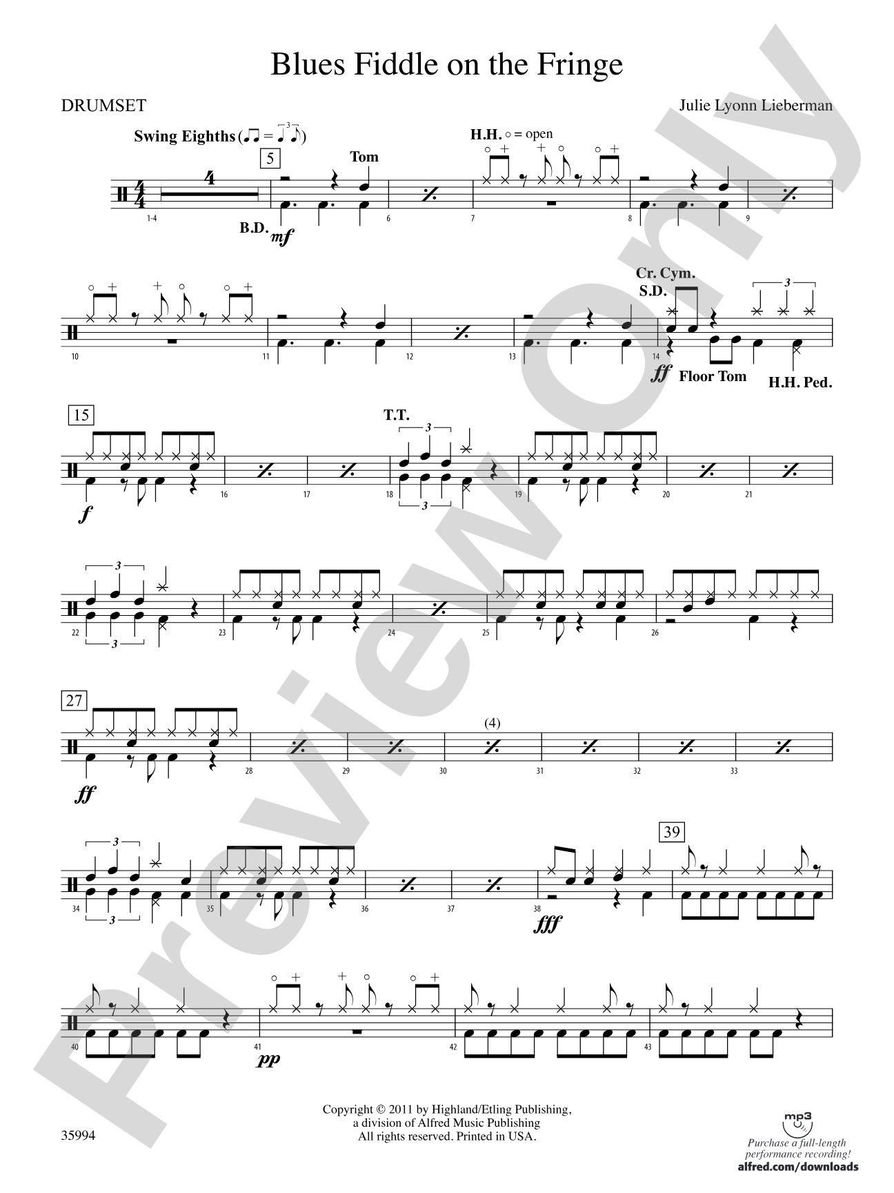 Blues Fiddle on the Fringe: Drums