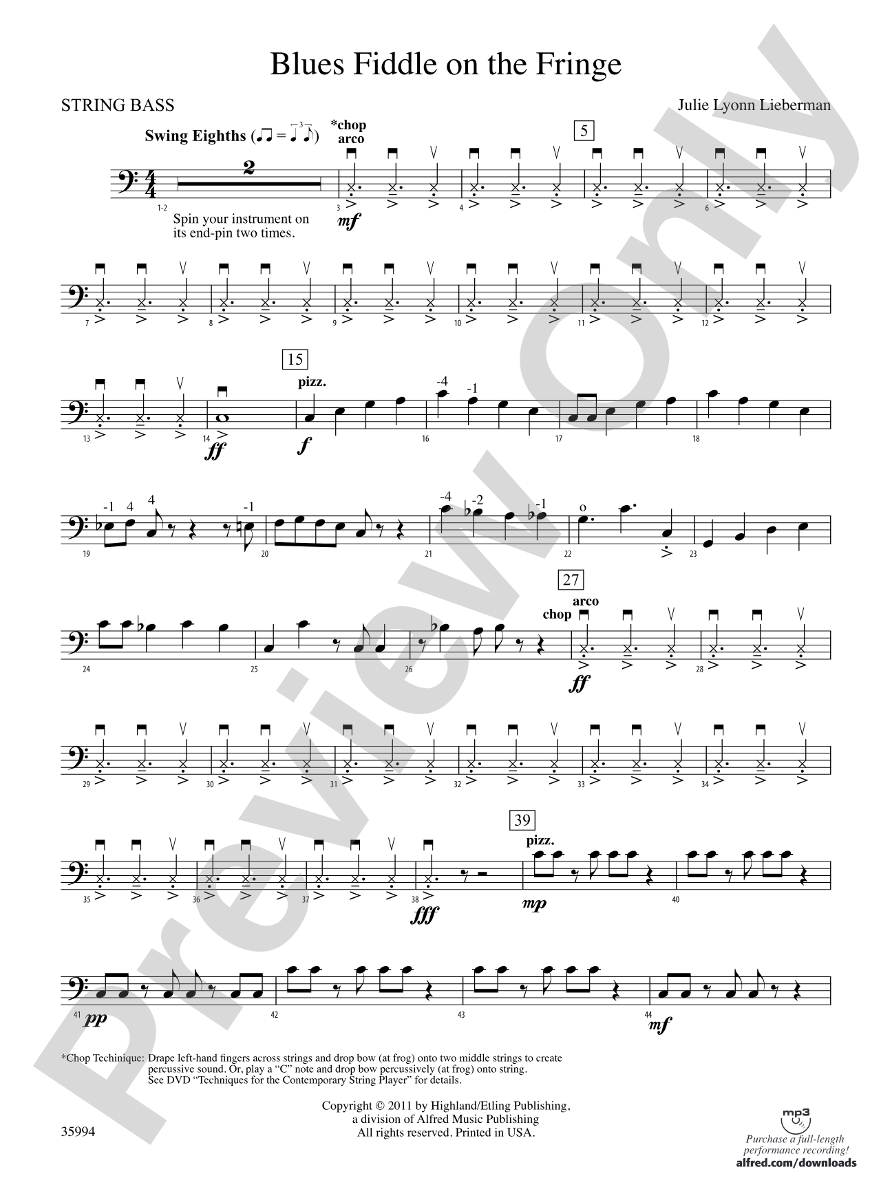 Blues Fiddle on the Fringe: String Bass