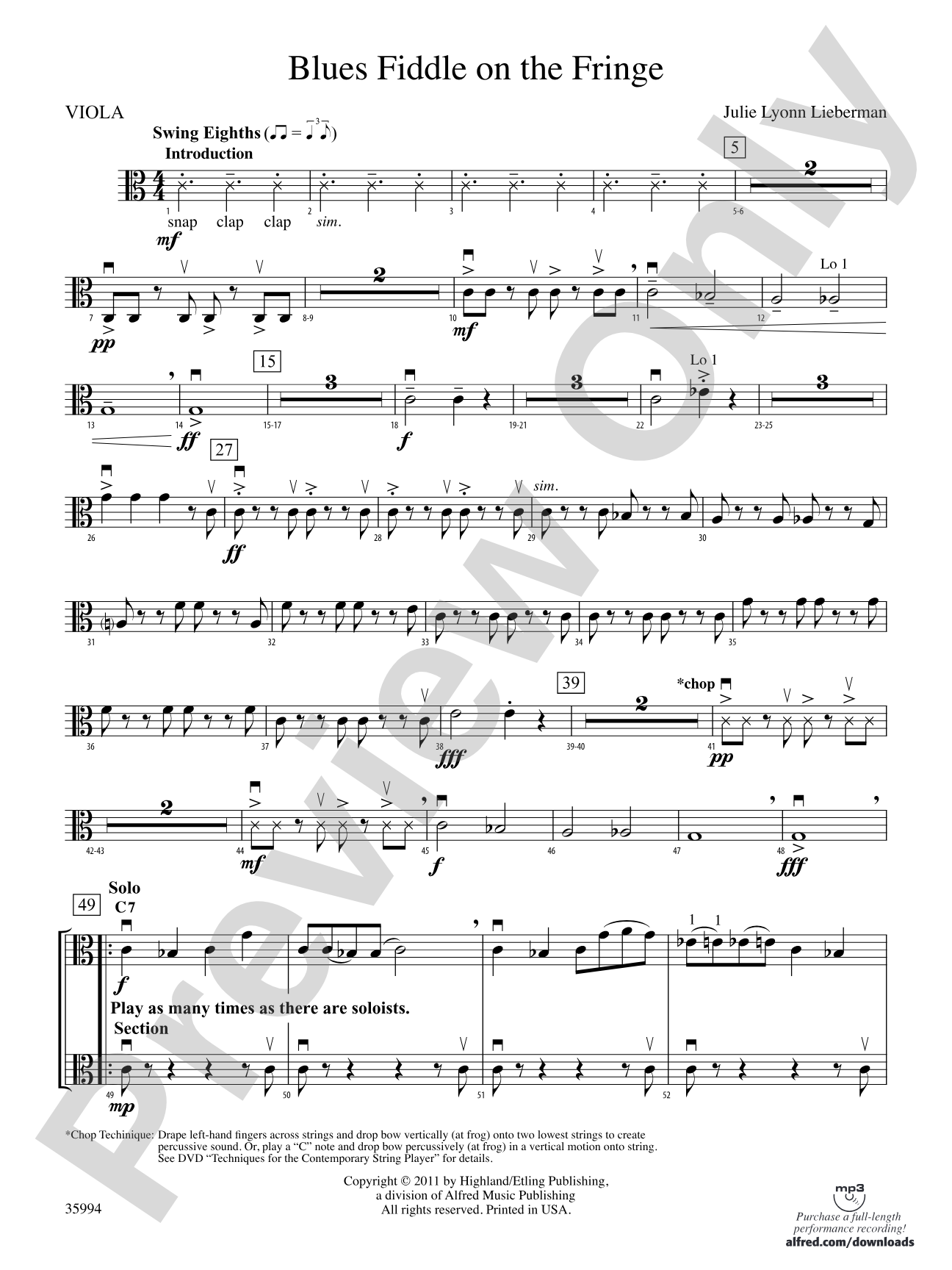 Blues Fiddle on the Fringe: Viola