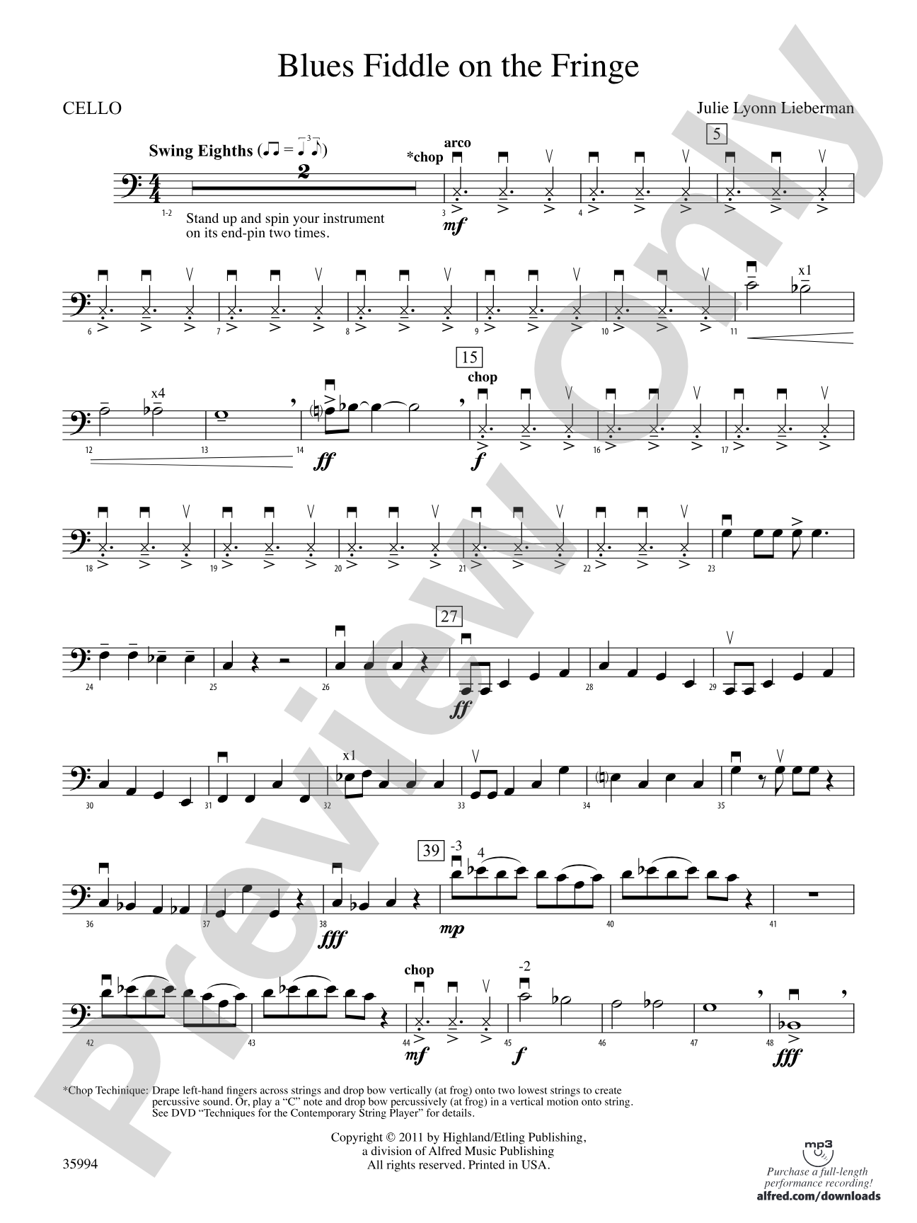 Blues Fiddle on the Fringe: Cello
