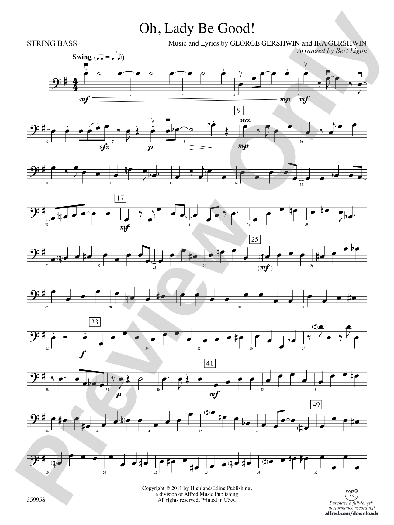 Oh, Lady Be Good!: String Bass
