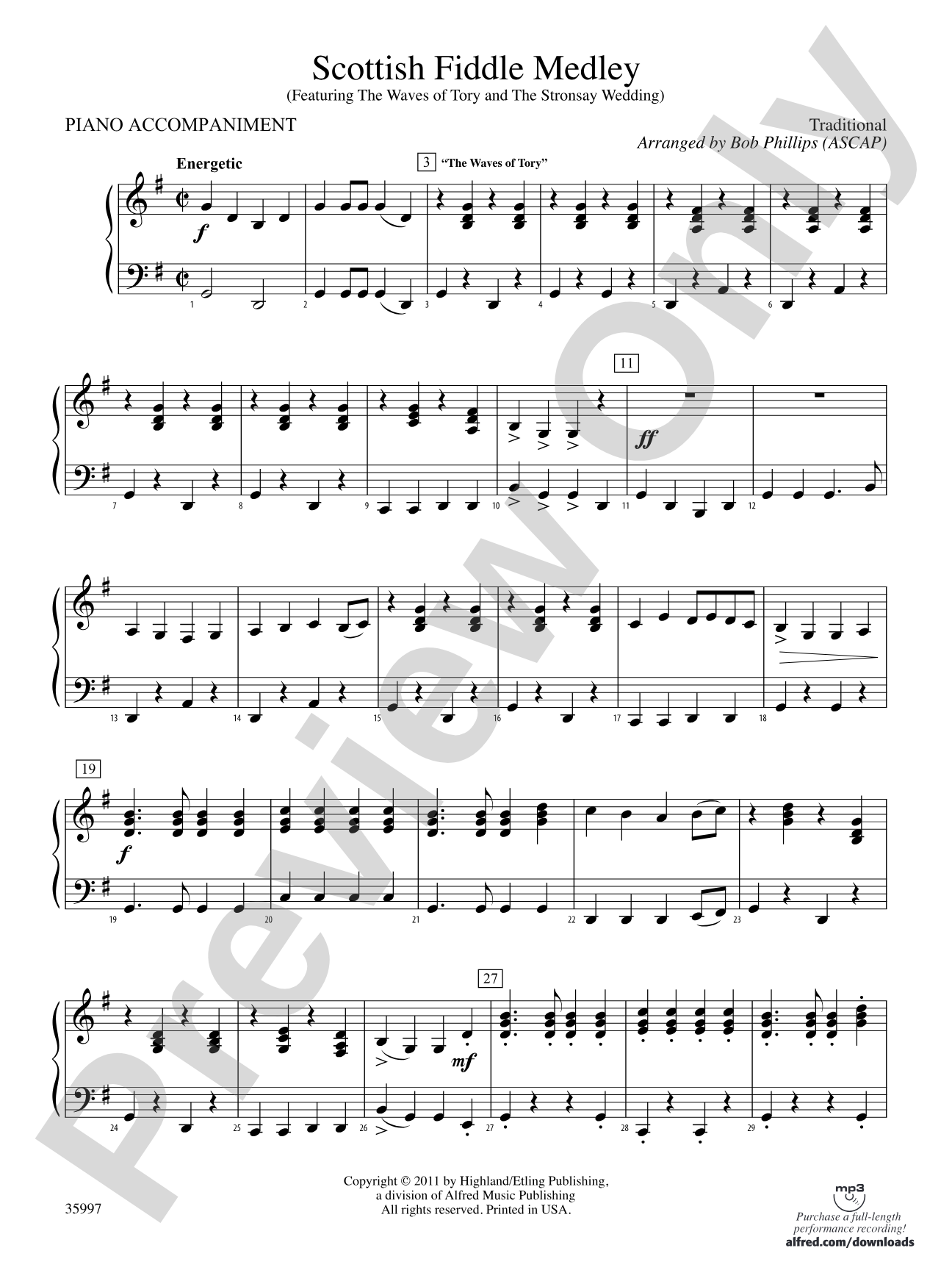 Scottish Fiddle Medley: Piano Accompaniment