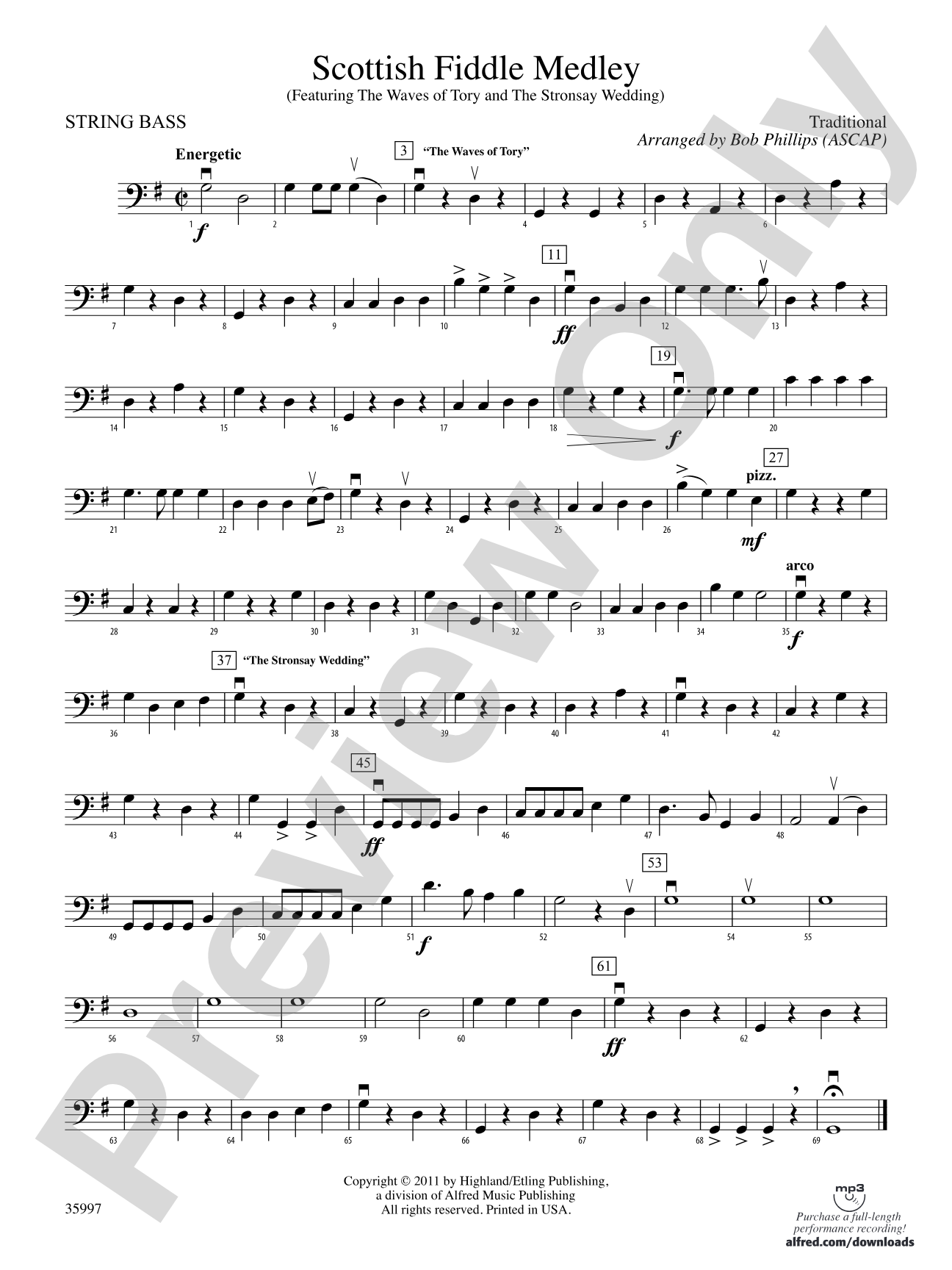 Scottish Fiddle Medley: String Bass