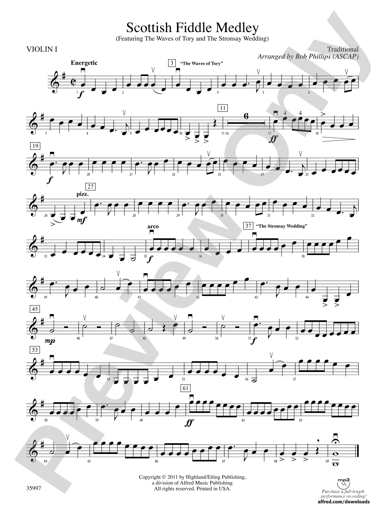 Scottish Fiddle Medley: 1st Violin