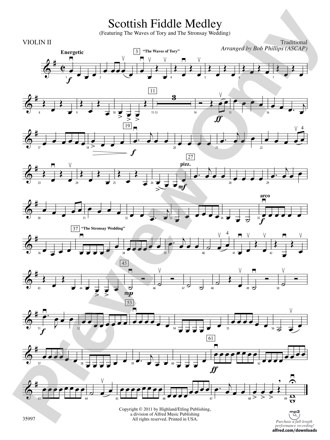 Scottish Fiddle Medley: 2nd Violin