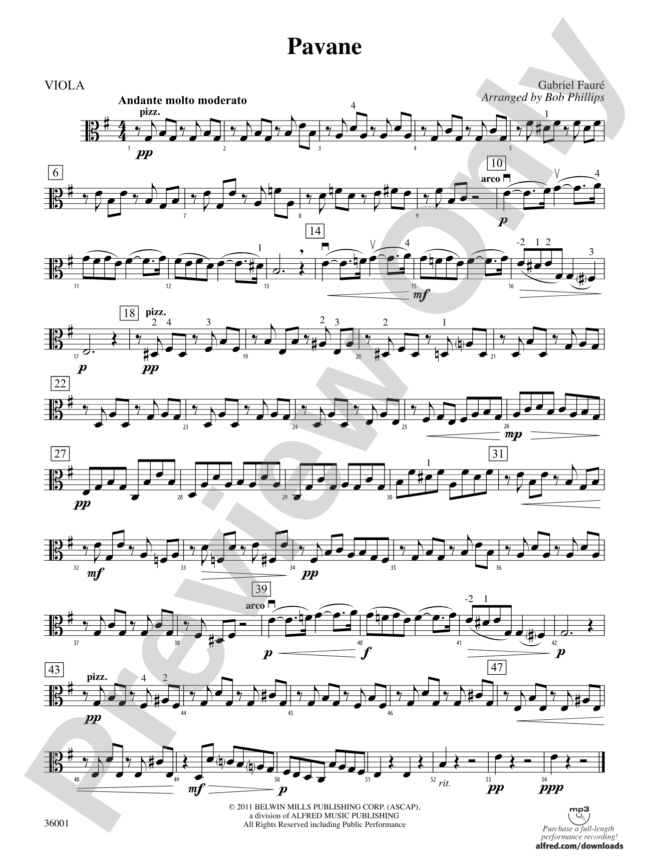 Pavane: Viola