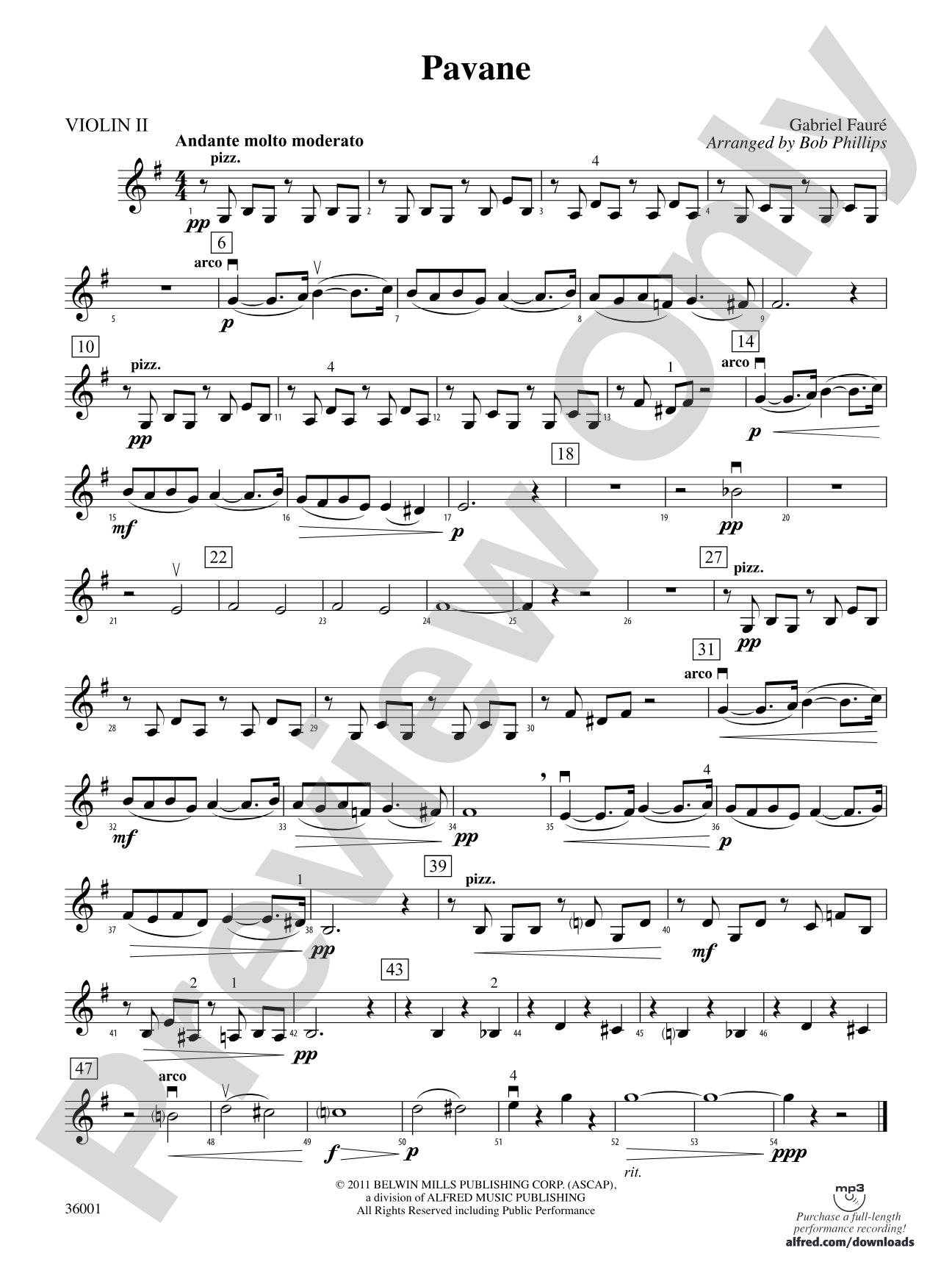 Pavane: 2nd Violin