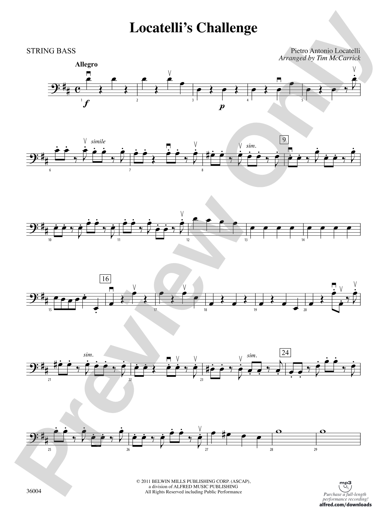 Locatelli's Challenge: String Bass