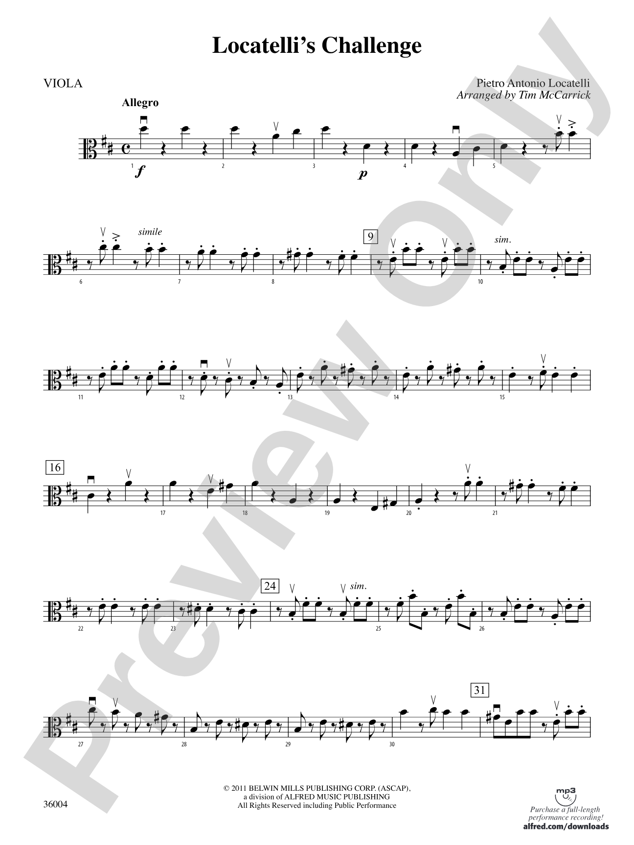 Locatelli's Challenge: Viola