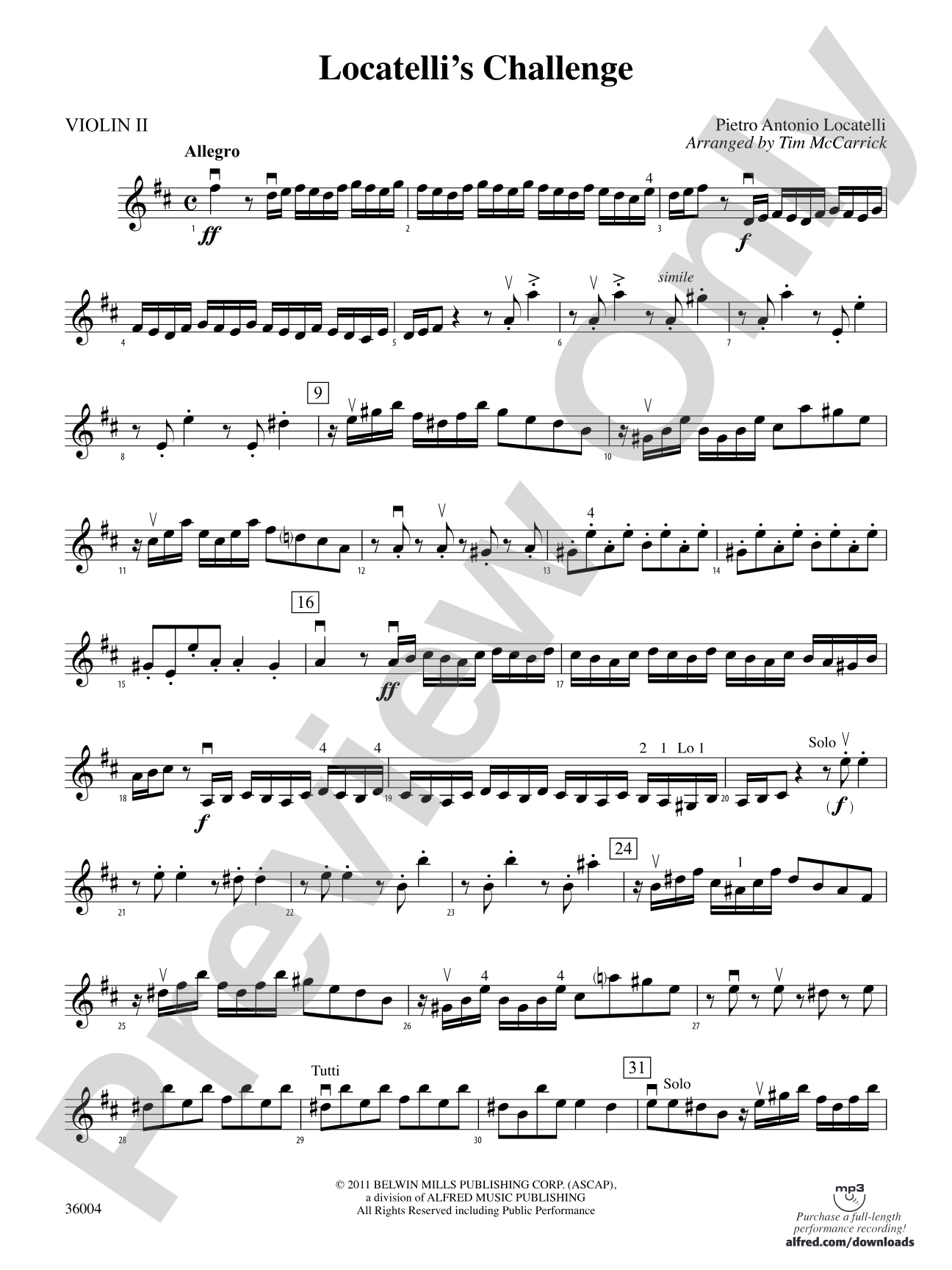 Locatelli's Challenge: 2nd Violin