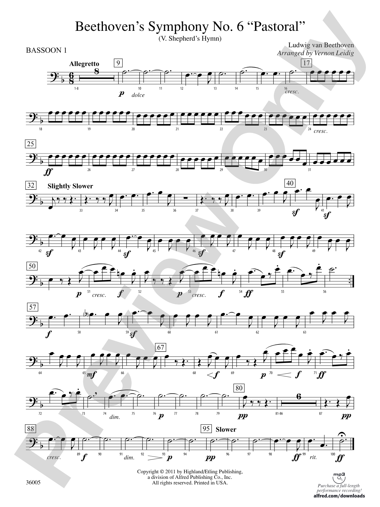 Beethoven's Symphony No. 6 "Pastoral": Bassoon