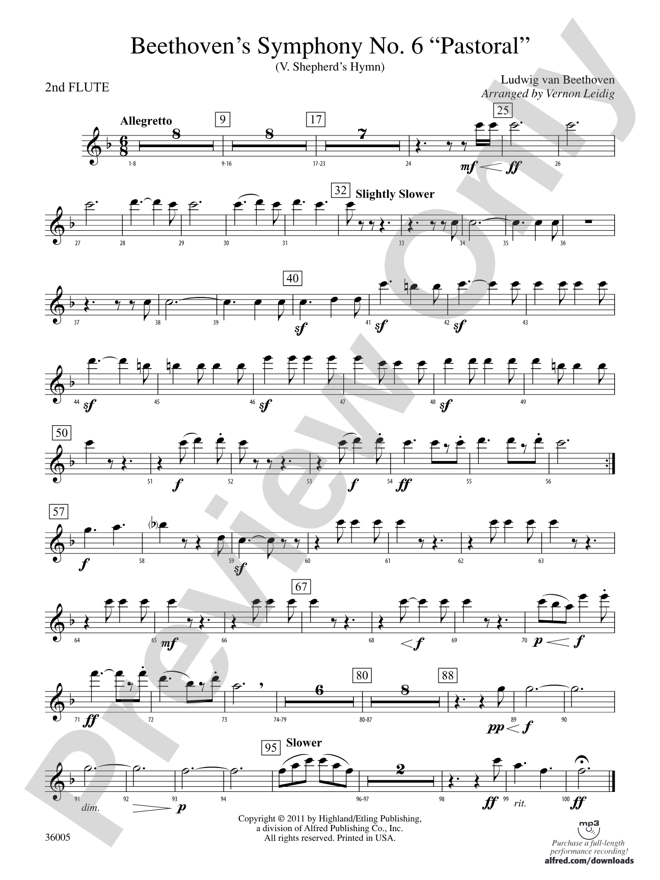 Beethoven's Symphony No. 6 "Pastoral": 2nd Flute