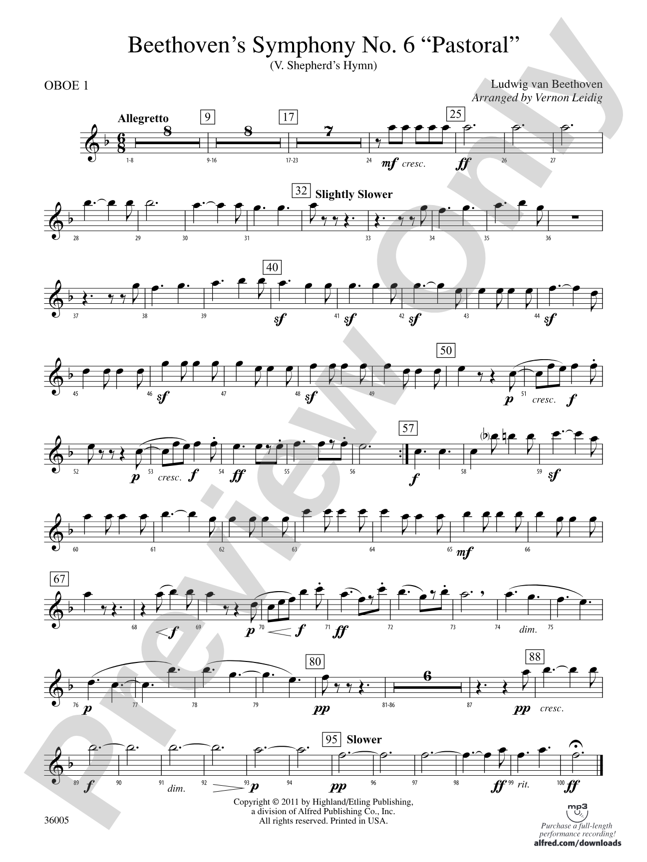 Beethoven's Symphony No. 6 "Pastoral": Oboe