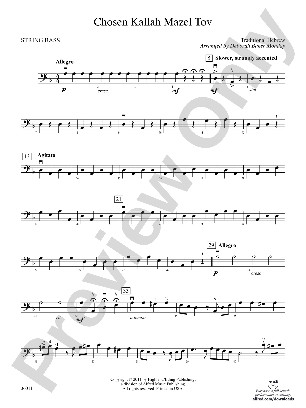 Chosen Kallah Mazel Tov: String Bass