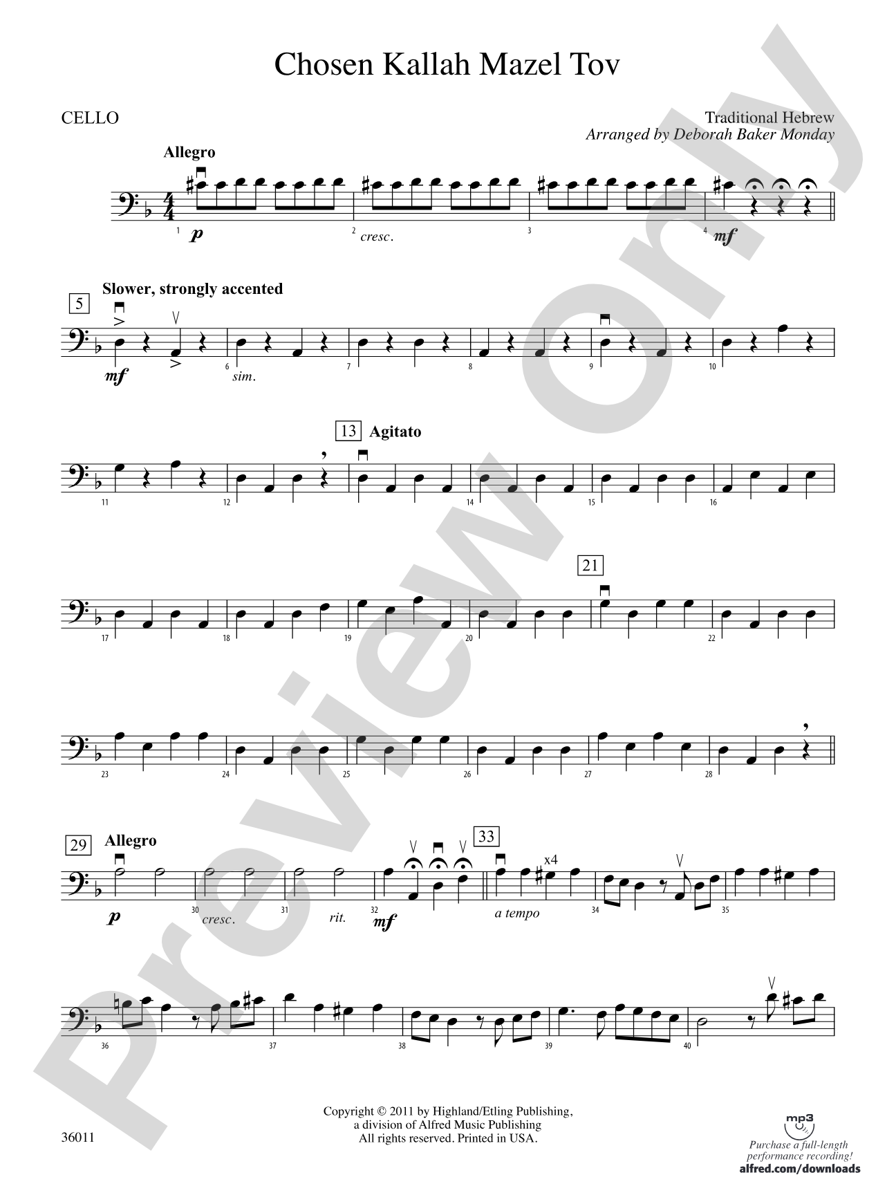 Chosen Kallah Mazel Tov: Cello