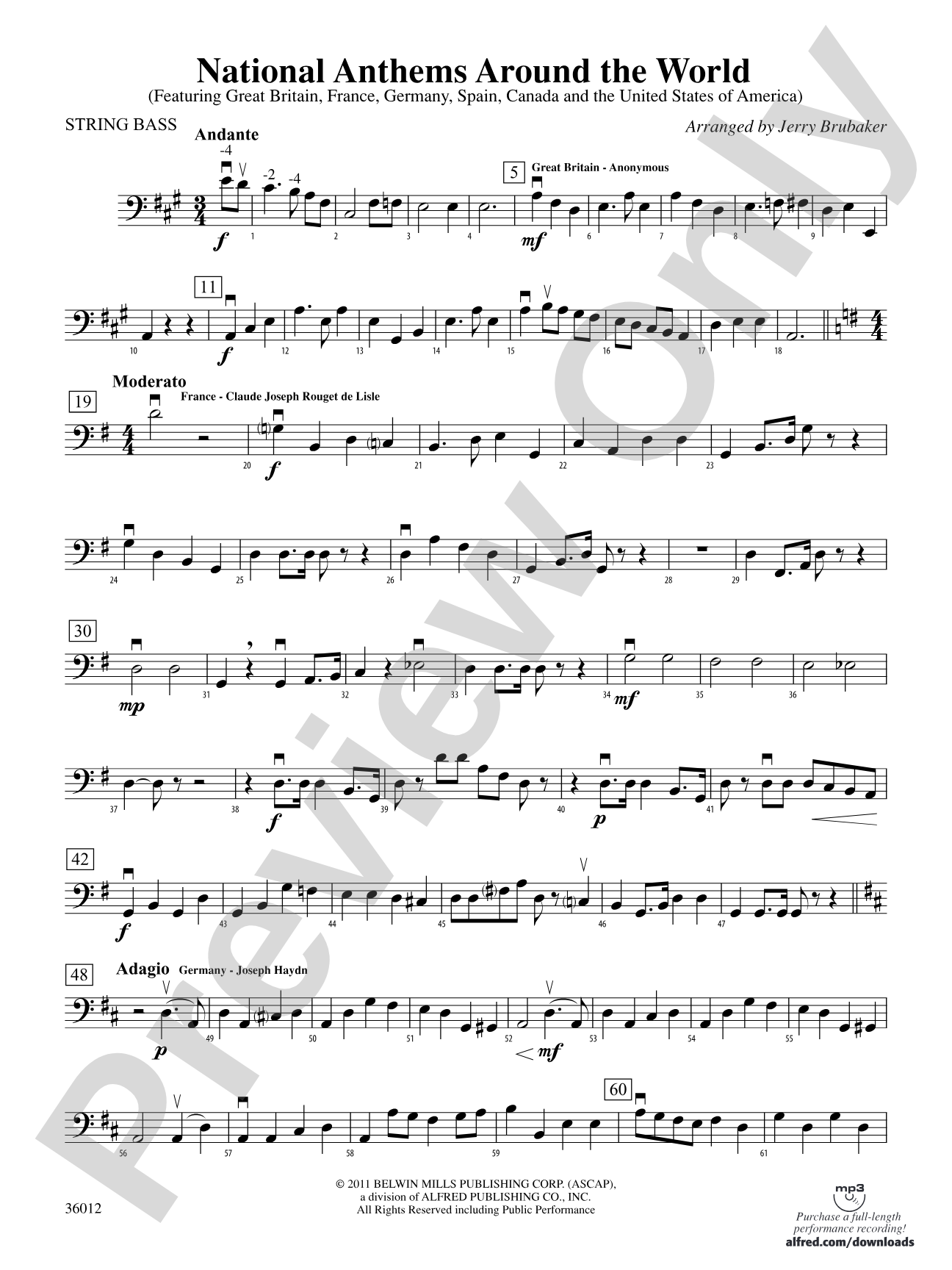 National Anthems Around the World: String Bass