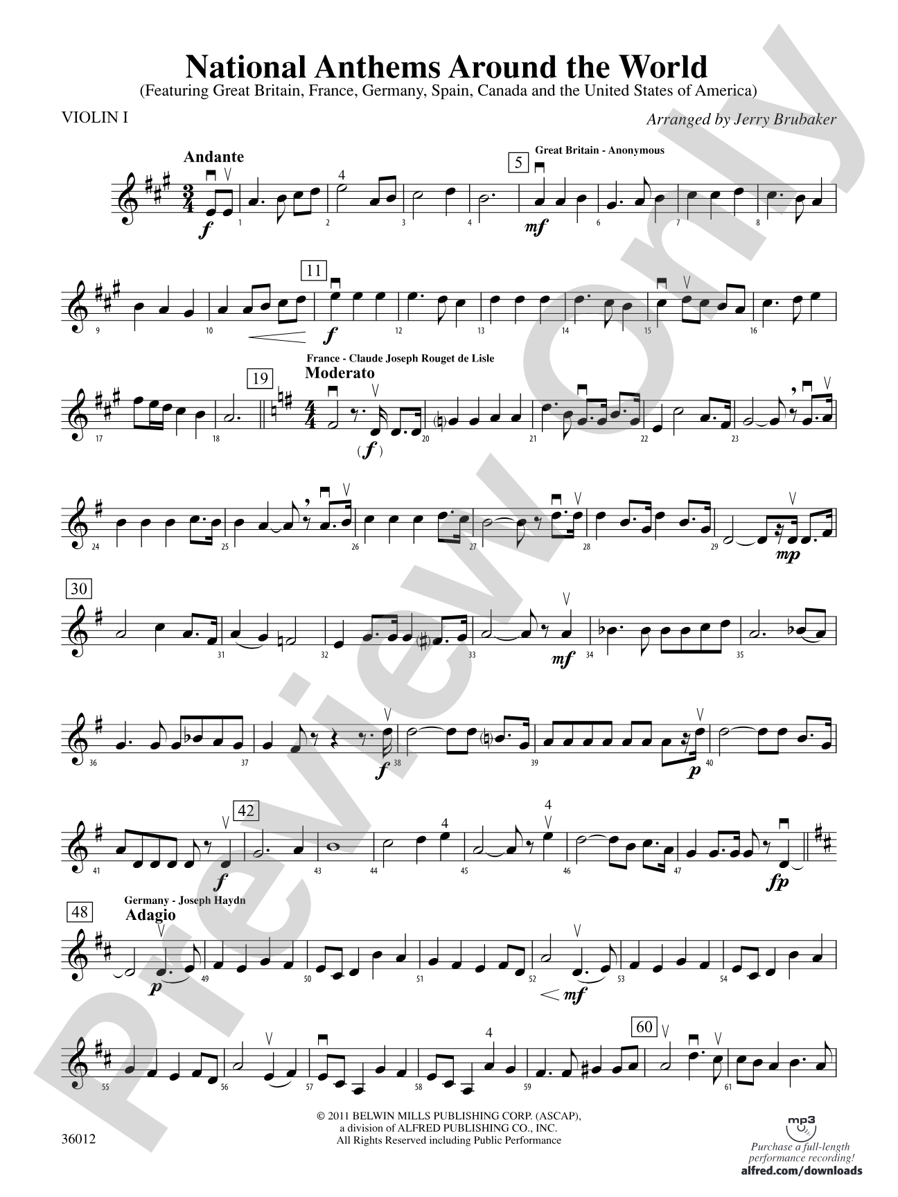 National Anthems Around the World: 1st Violin