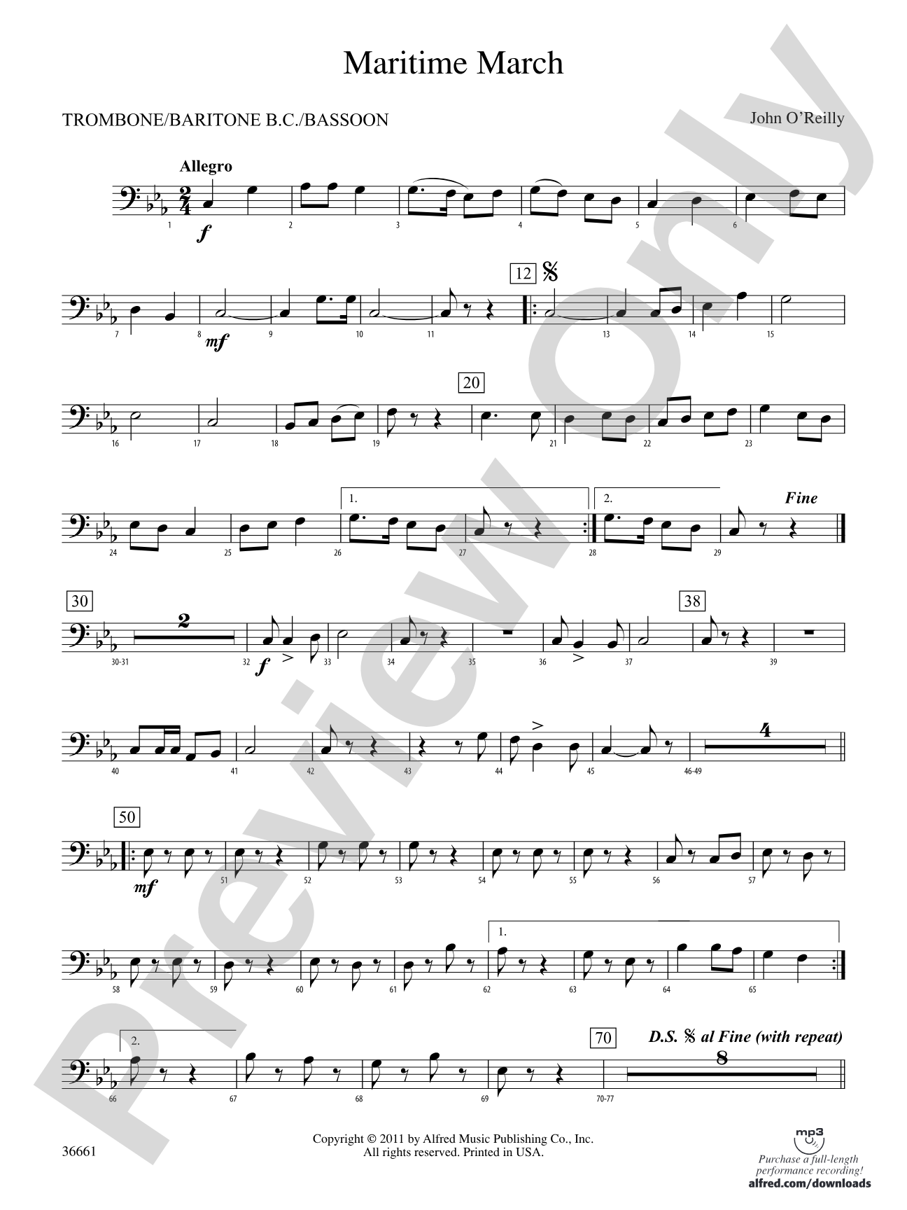 Maritime March: 1st Trombone