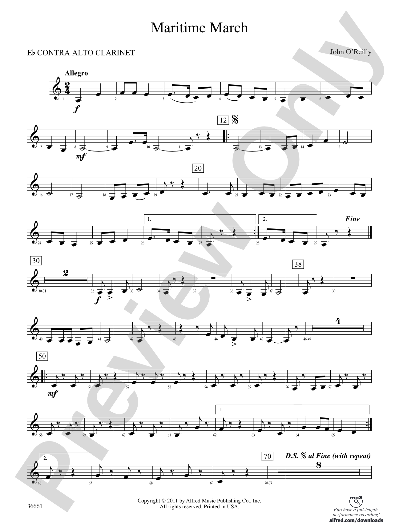 Maritime March: (wp) E-flat Contrabass Clarinet