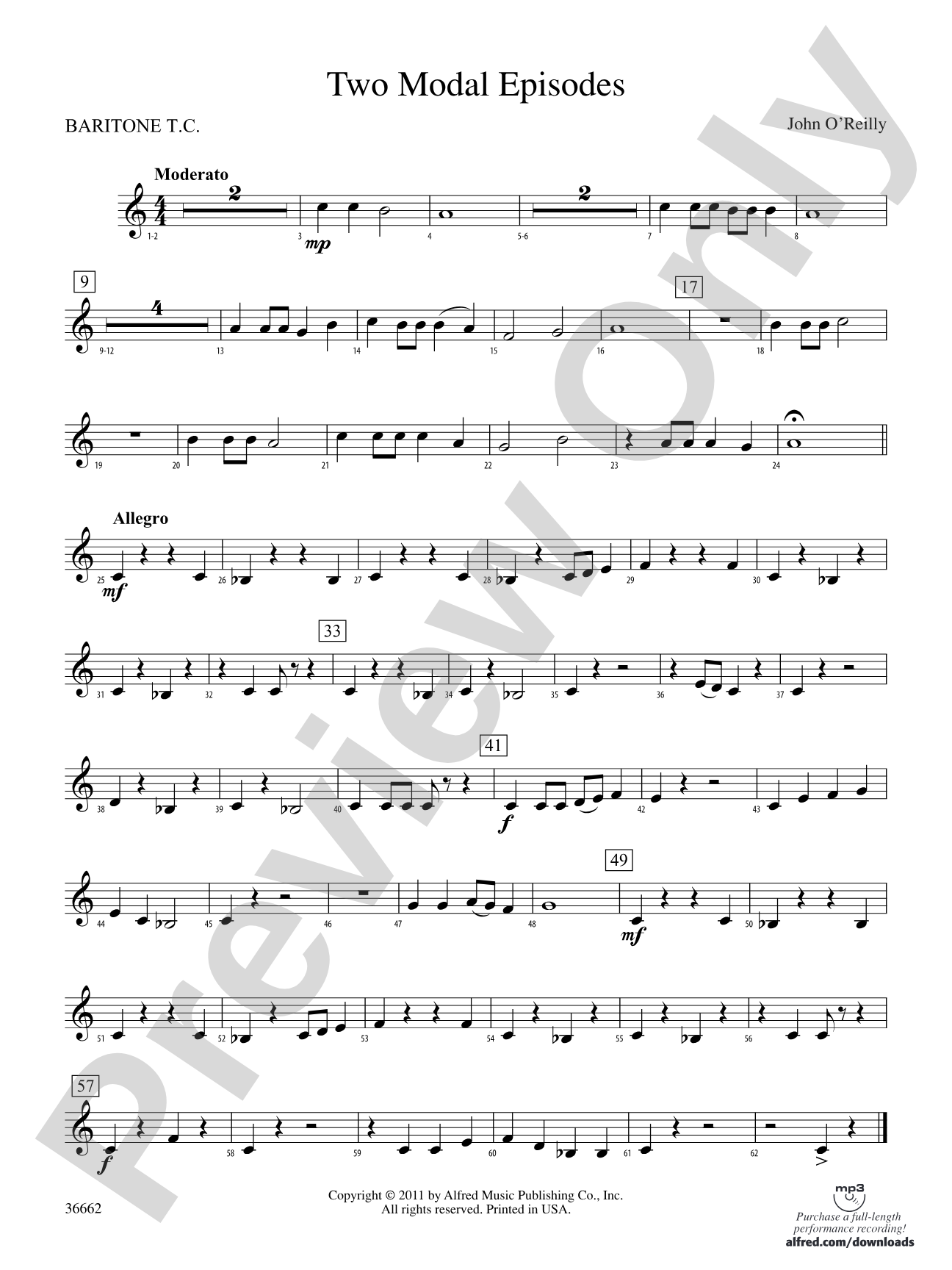 Two Modal Episodes: Baritone T.C.