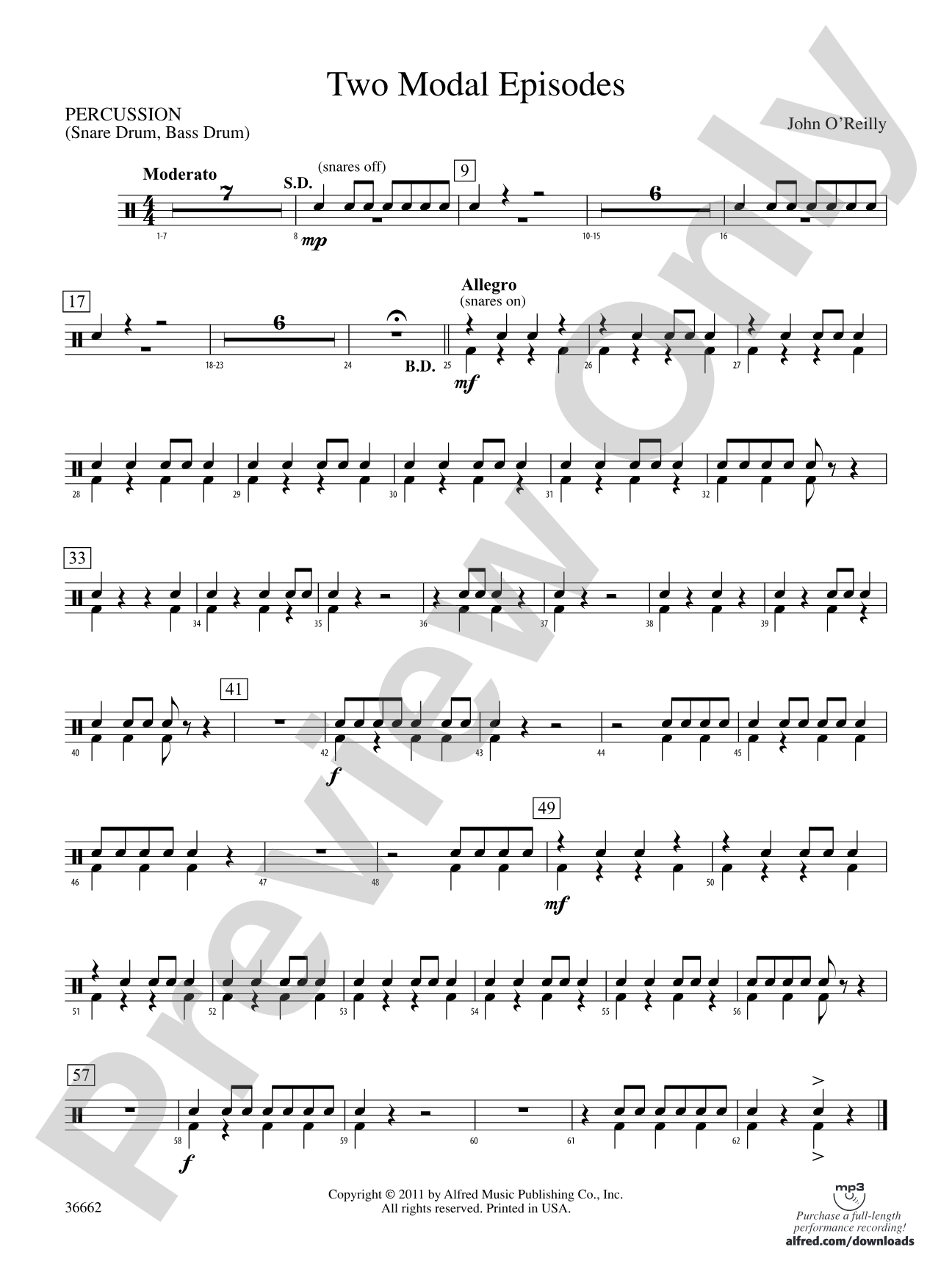 Two Modal Episodes: 1st Percussion
