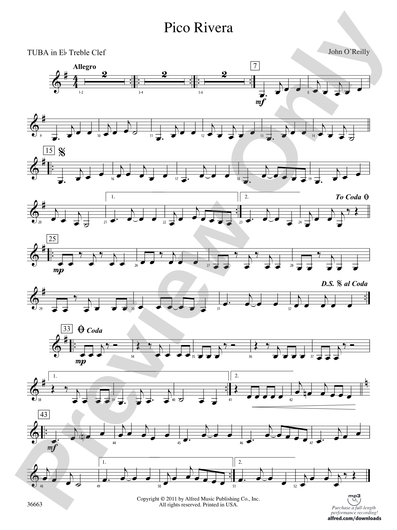 Pico Rivera: (wp) E-flat Tuba T.C.