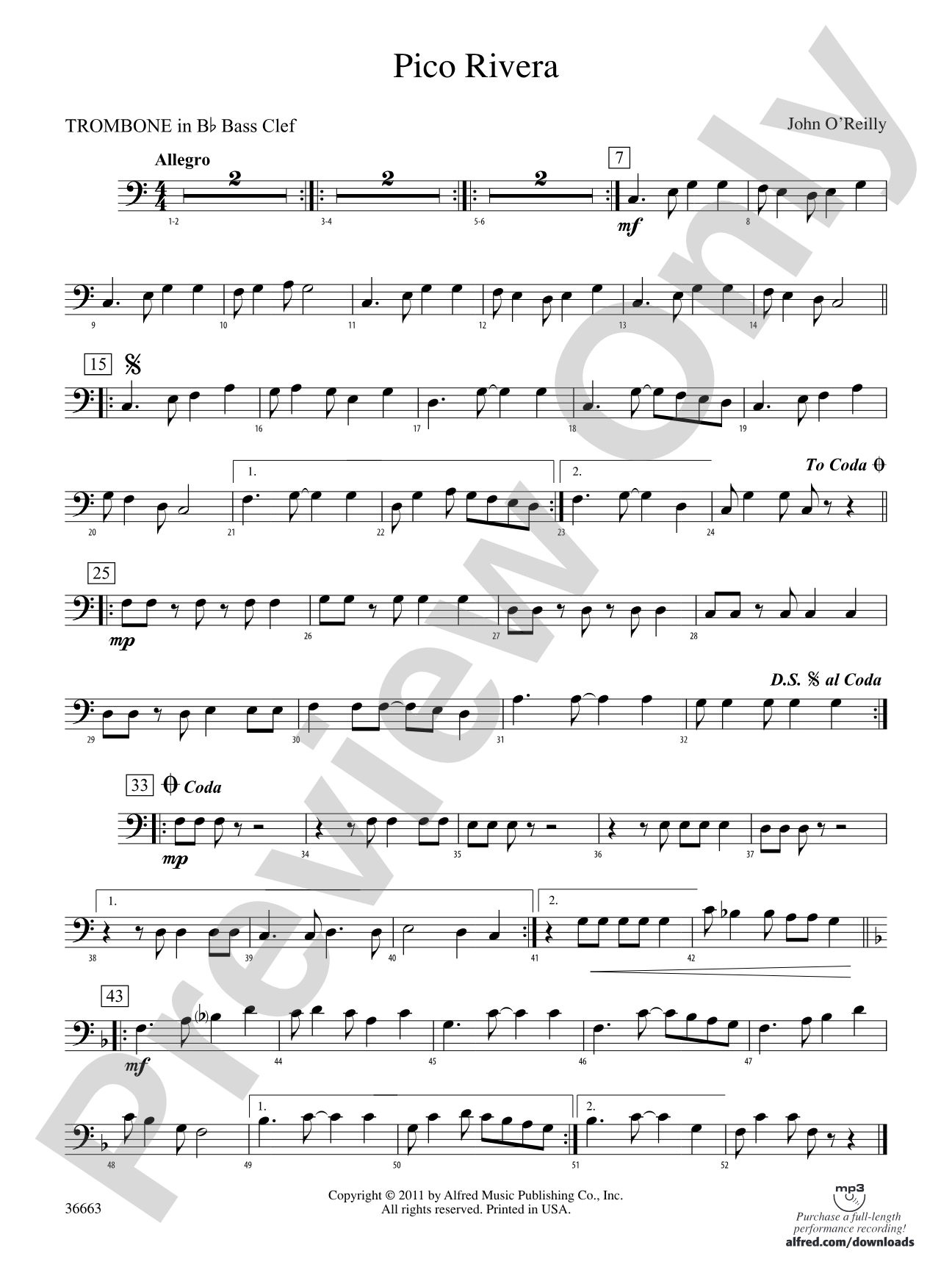 Pico Rivera: (wp) 1st B-flat Trombone B.C.