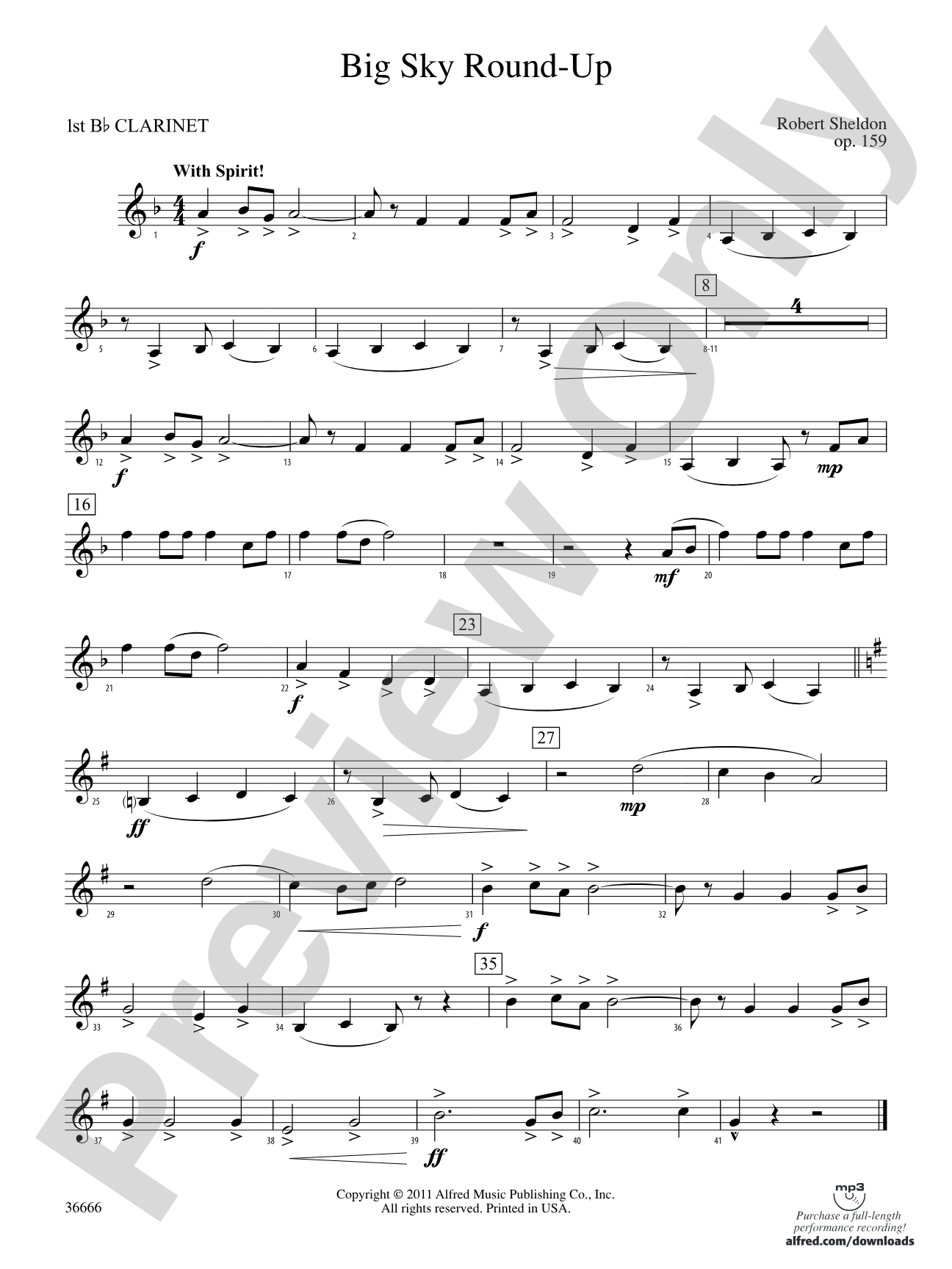 Big Sky Round-Up: 1st B-flat Clarinet