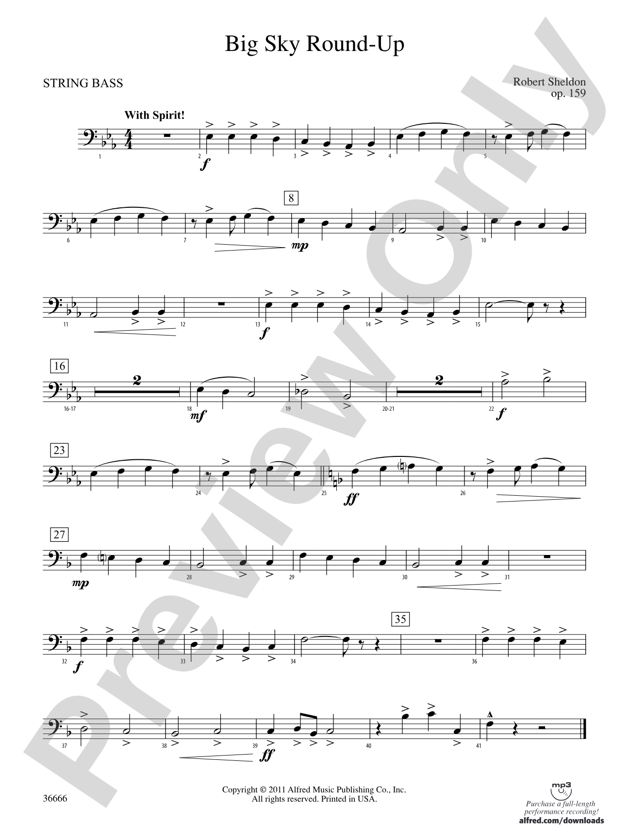 Big Sky Round-Up: (wp) String Bass