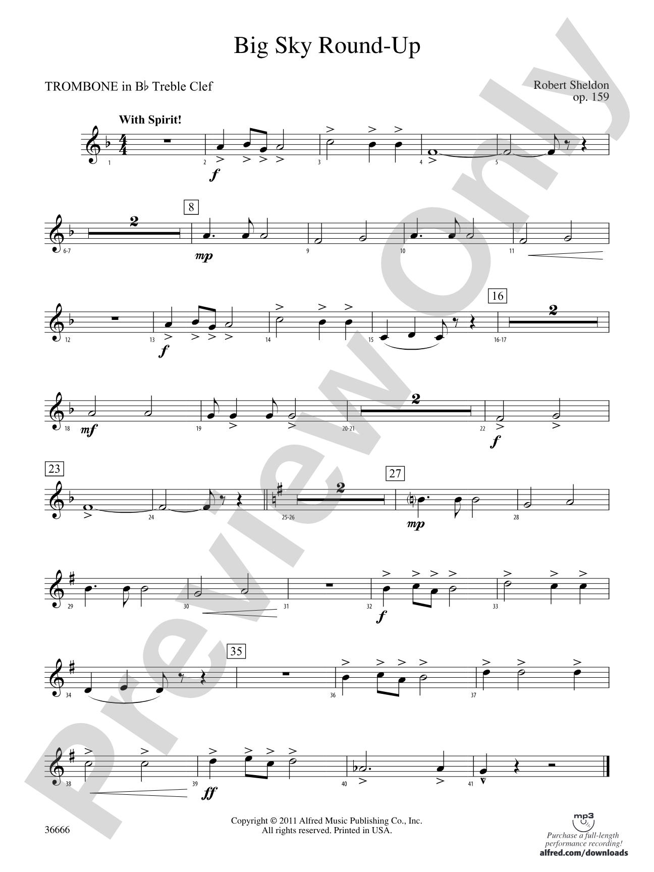Big Sky Round-Up: (wp) 1st B-flat Trombone T.C.