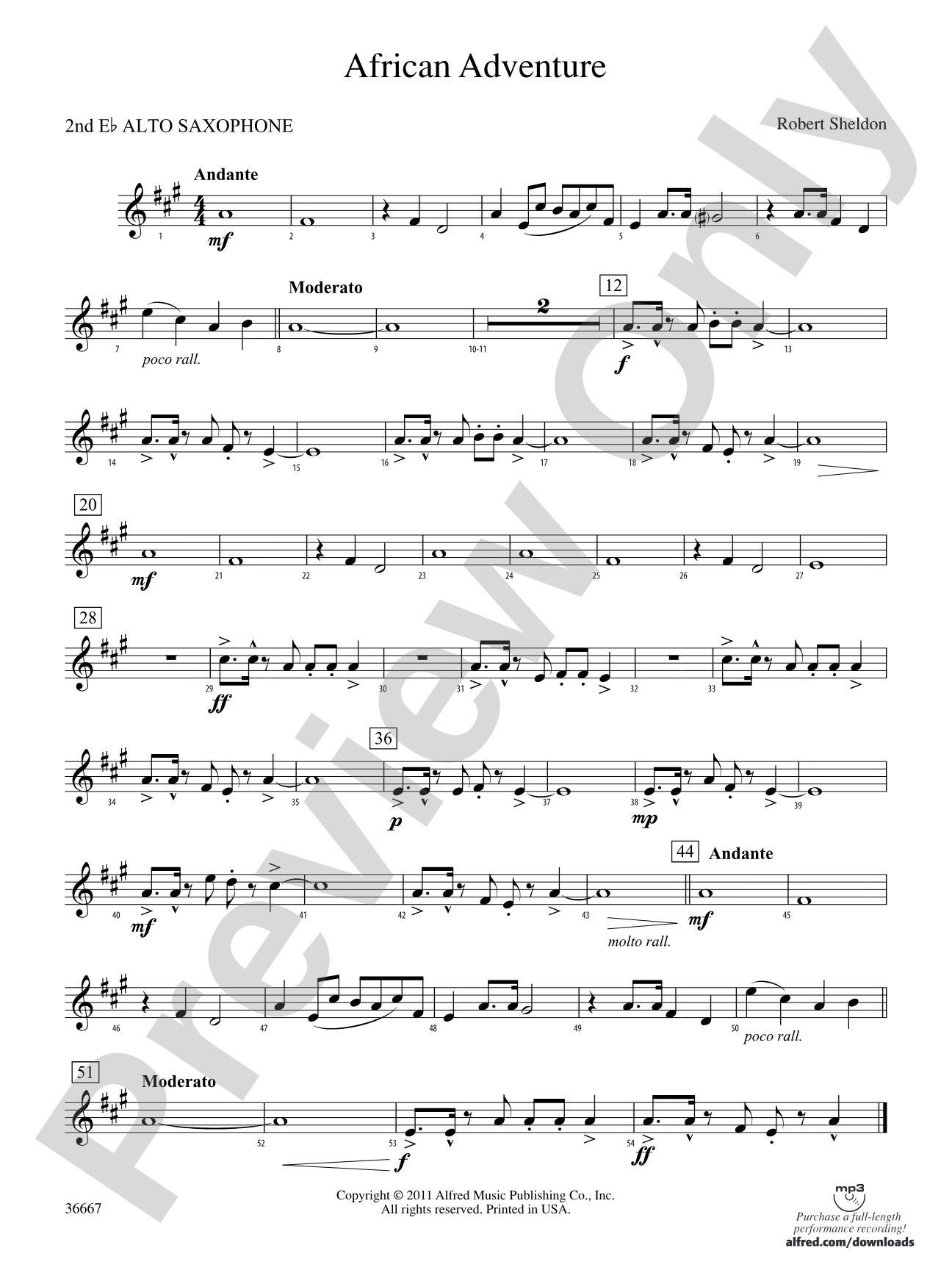 African Adventure: 2nd E-flat Alto Saxophone