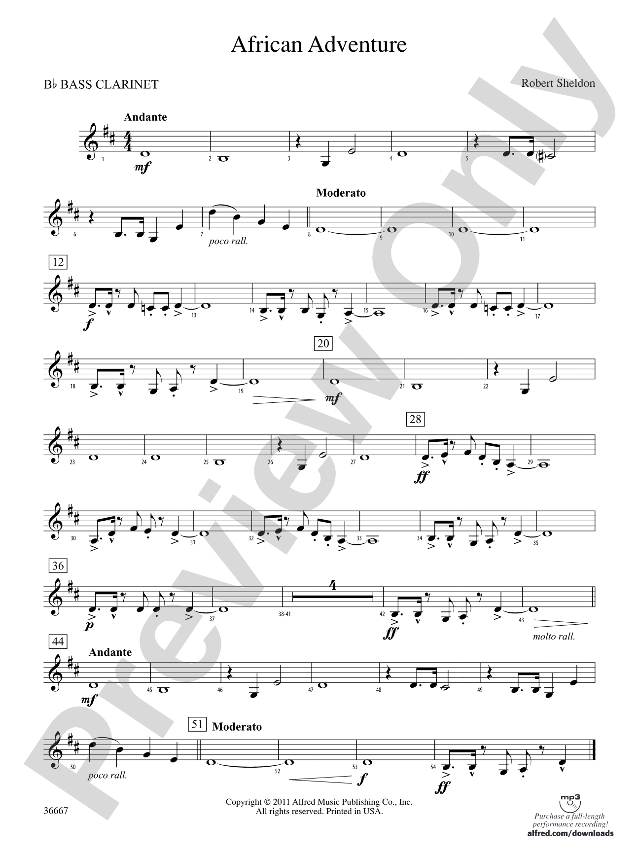 African Adventure: B-flat Bass Clarinet