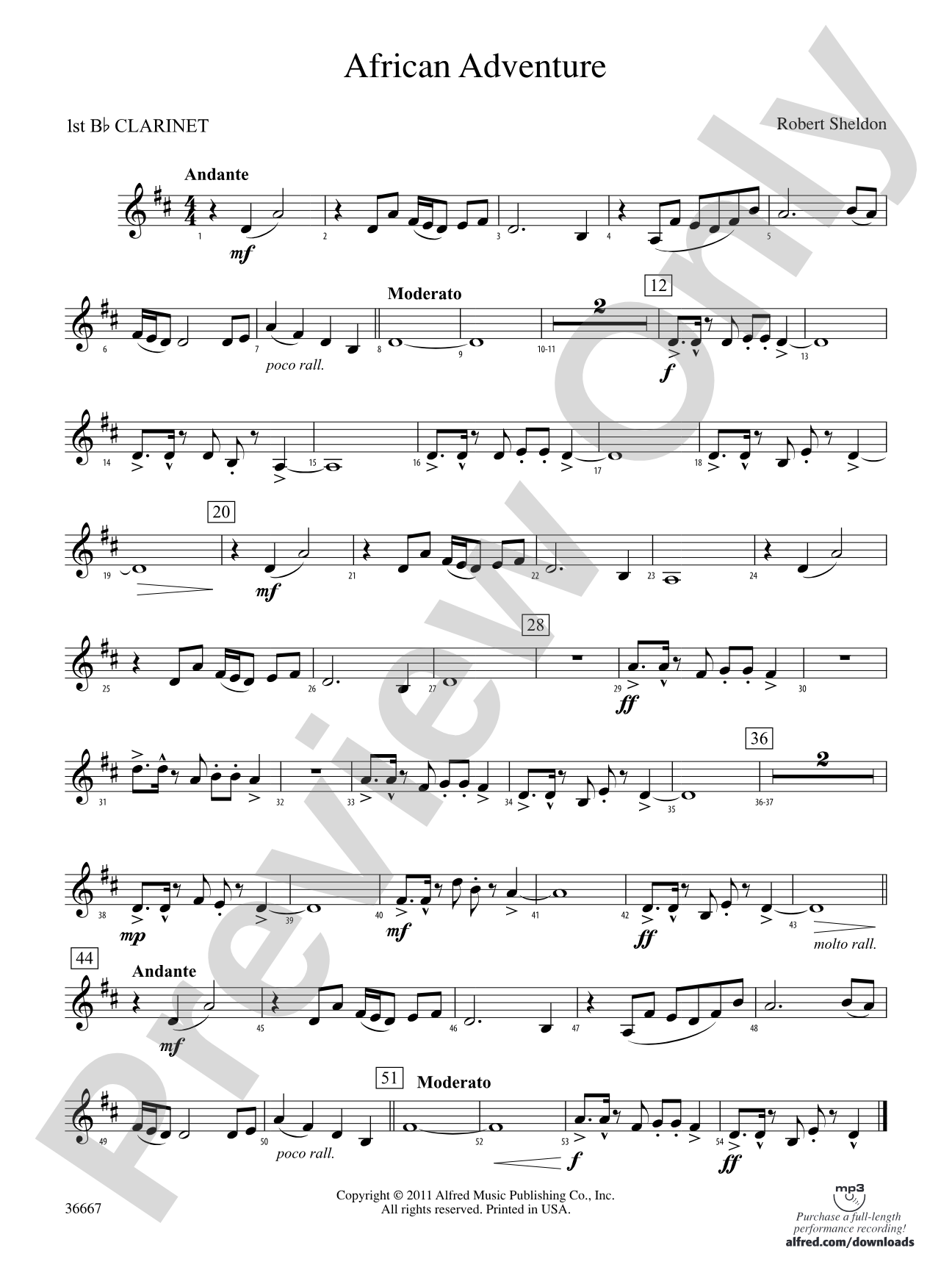 African Adventure: 1st B-flat Clarinet