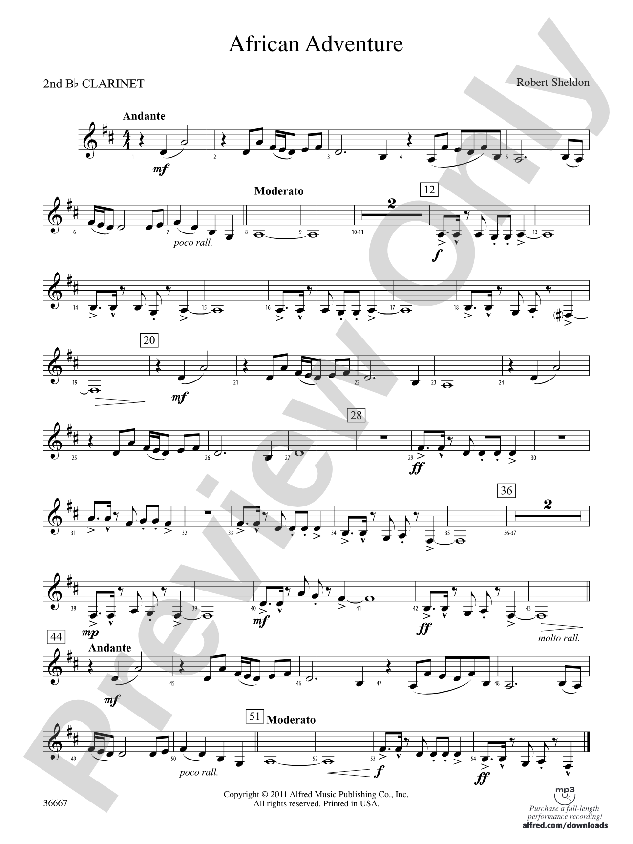 African Adventure: 2nd B-flat Clarinet