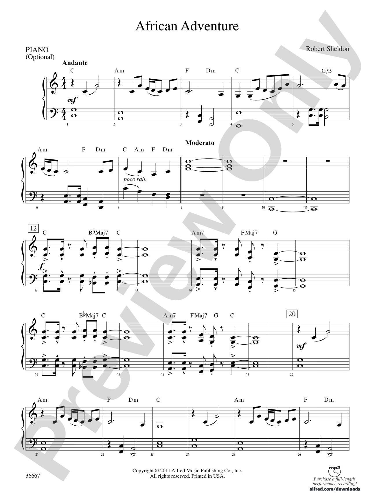 African Adventure: Piano Accompaniment