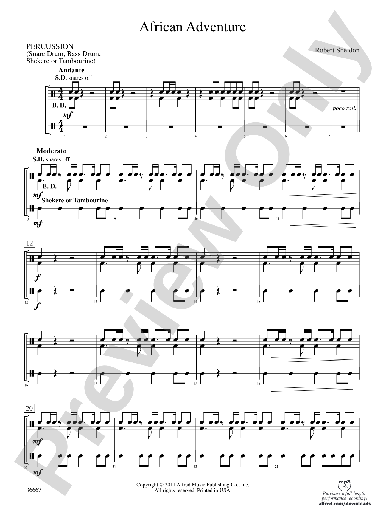 African Adventure: 1st Percussion