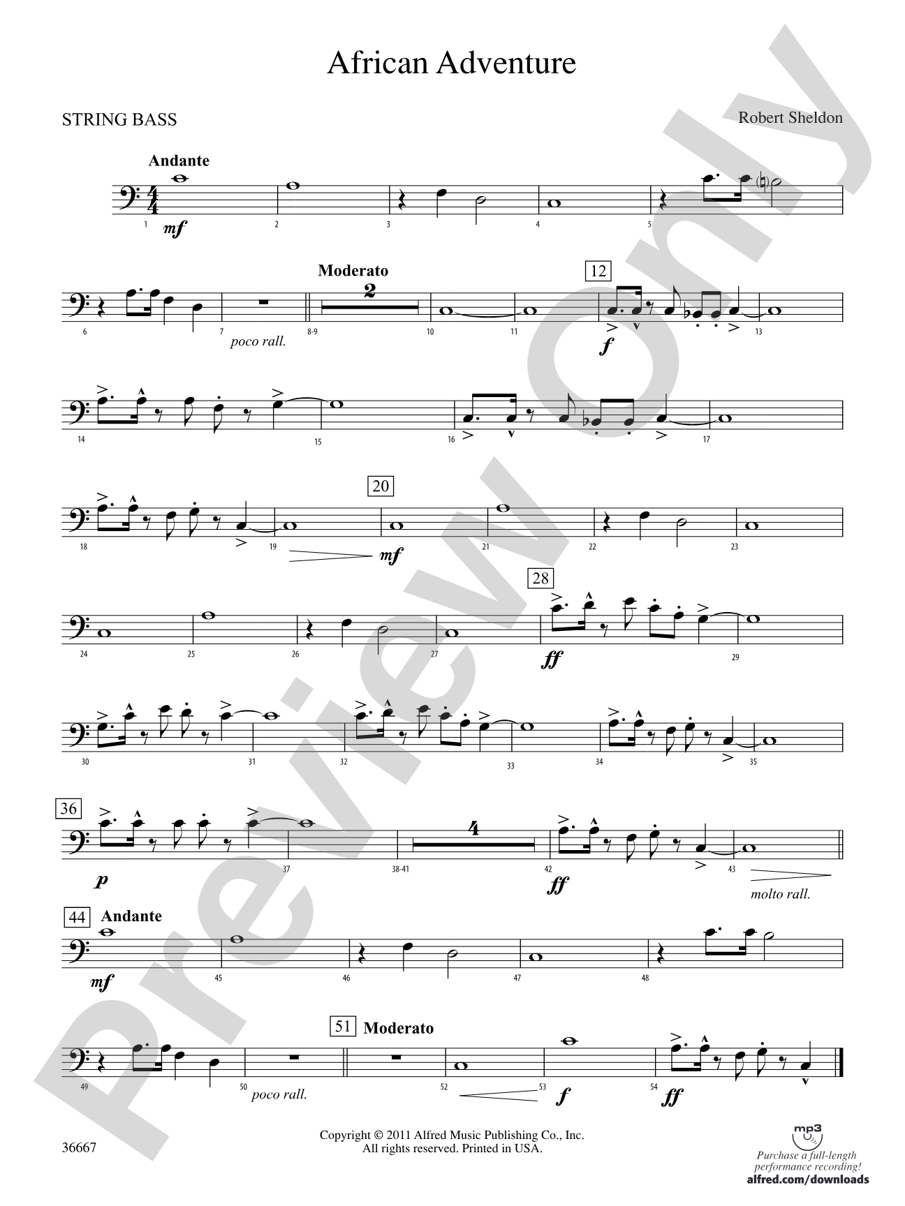 African Adventure: (wp) String Bass