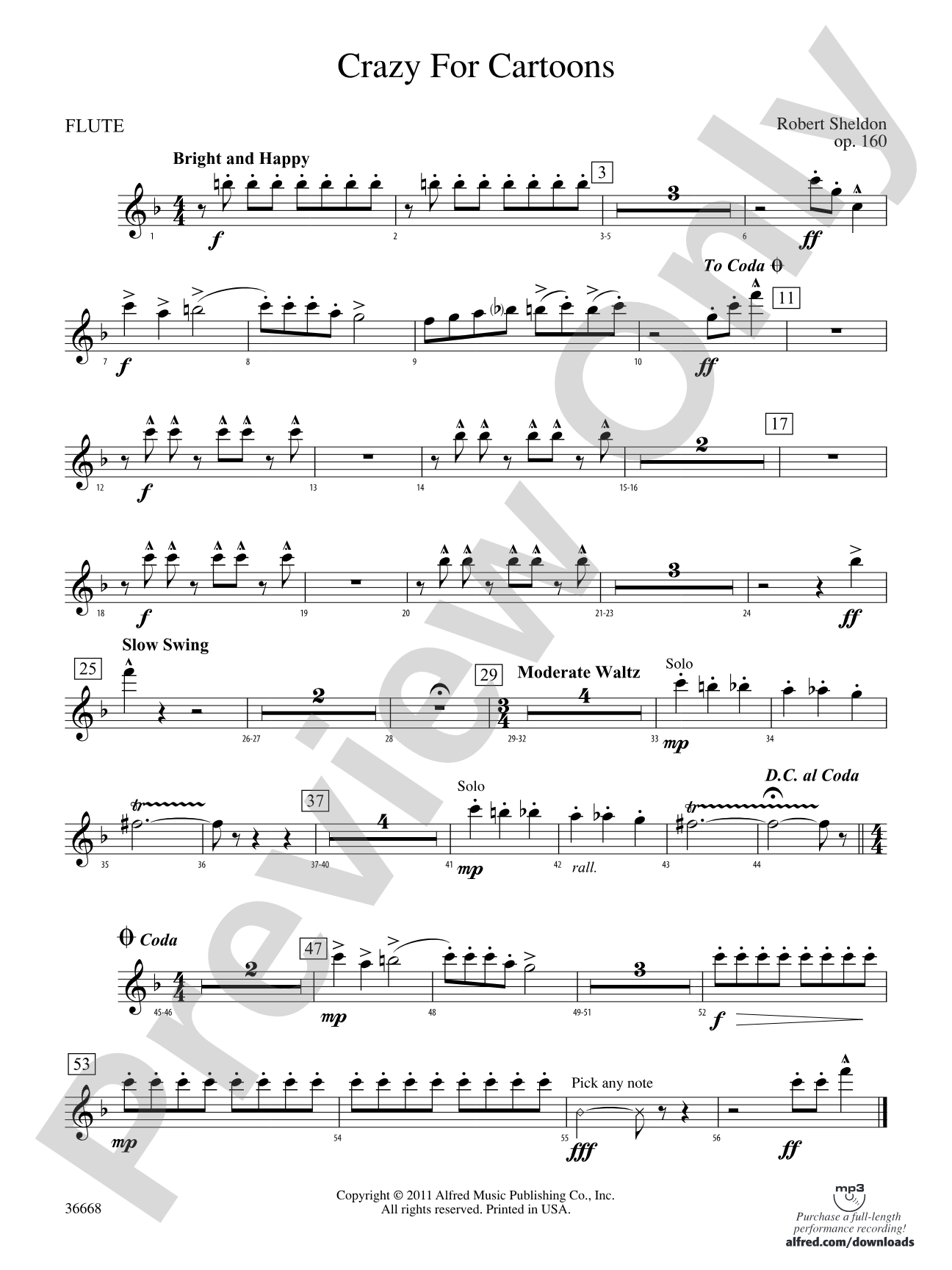 Crazy for Cartoons: Flute
