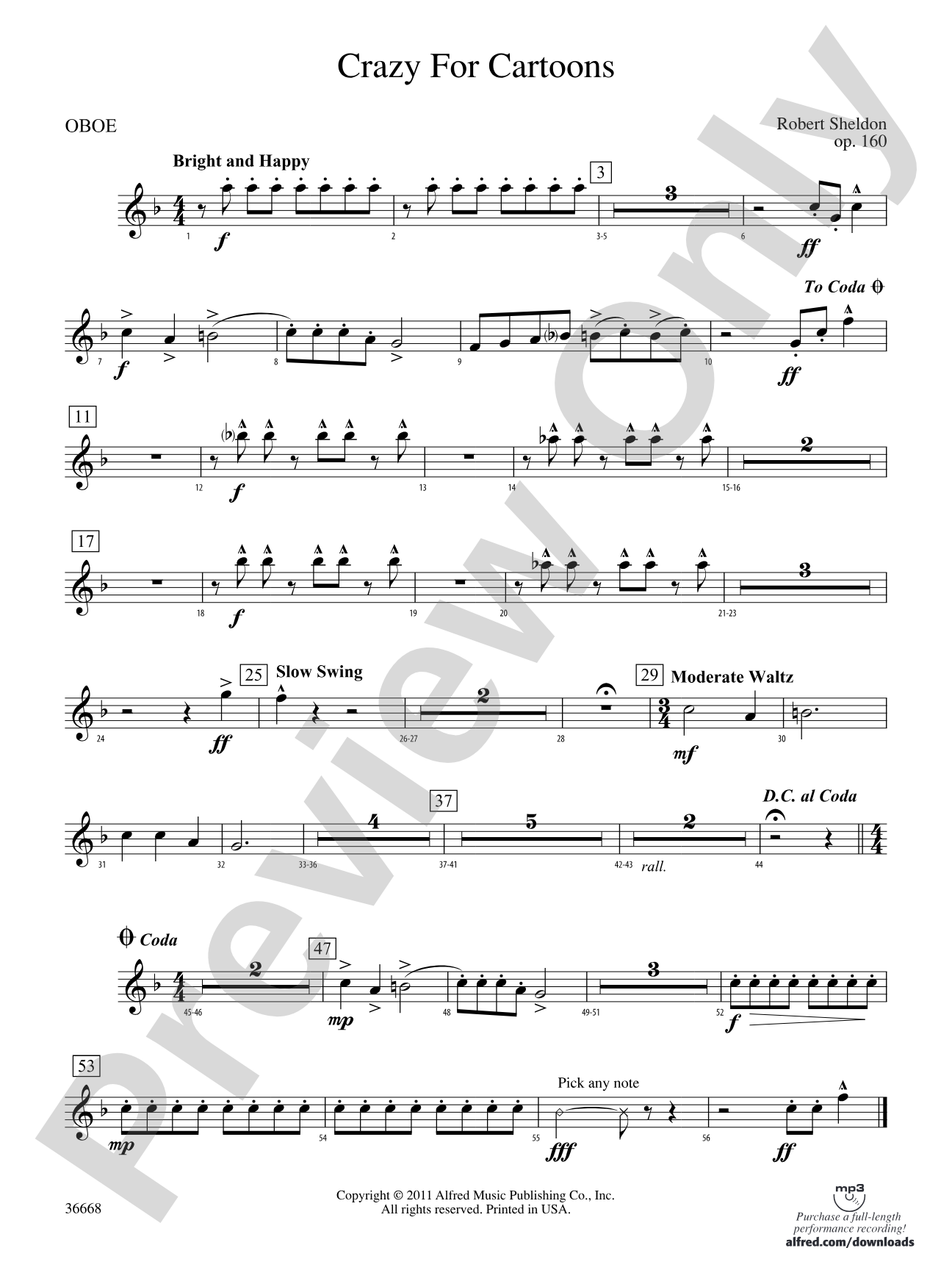 Crazy for Cartoons: Oboe