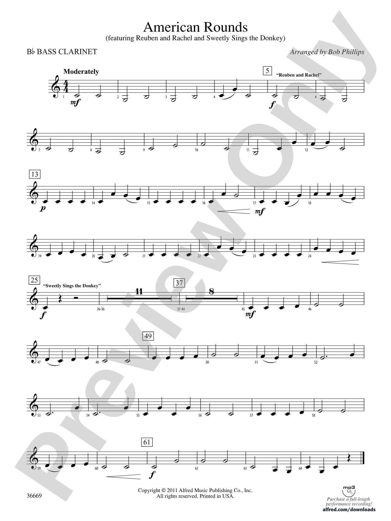 American Rounds: B-flat Bass Clarinet