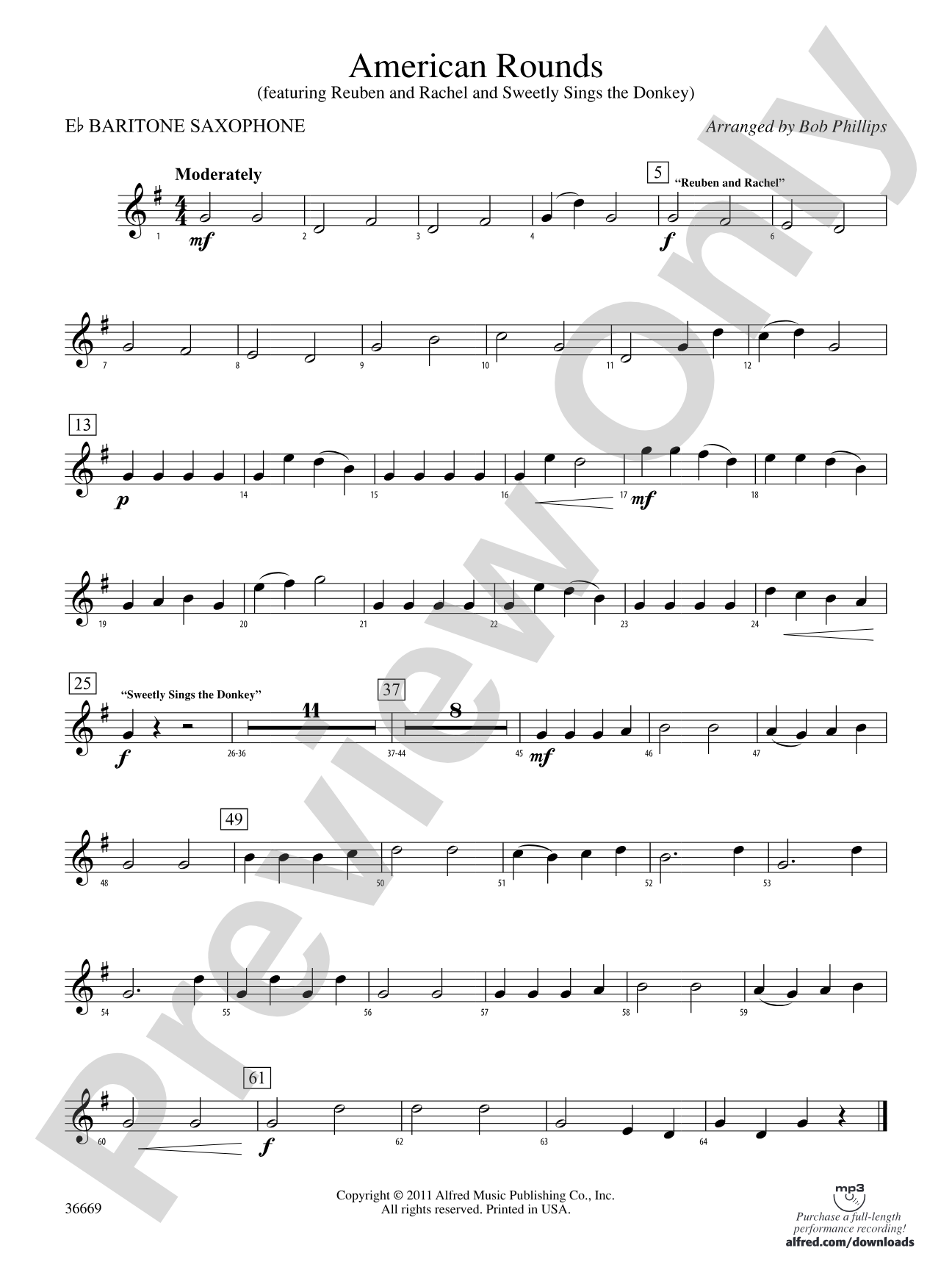 American Rounds: E-flat Baritone Saxophone