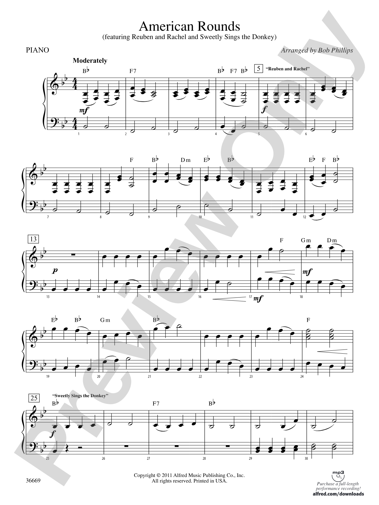 American Rounds: Piano Accompaniment