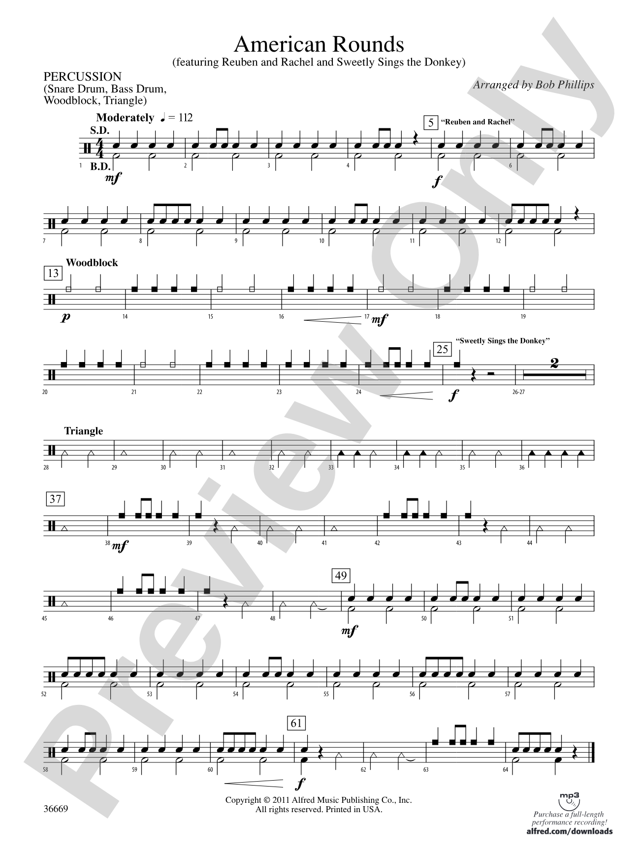 American Rounds: 1st Percussion