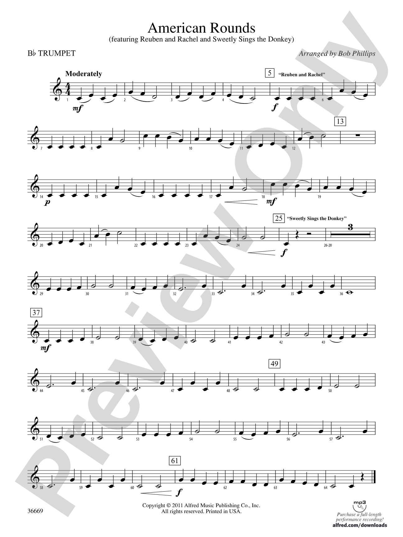 American Rounds: 1st B-flat Trumpet