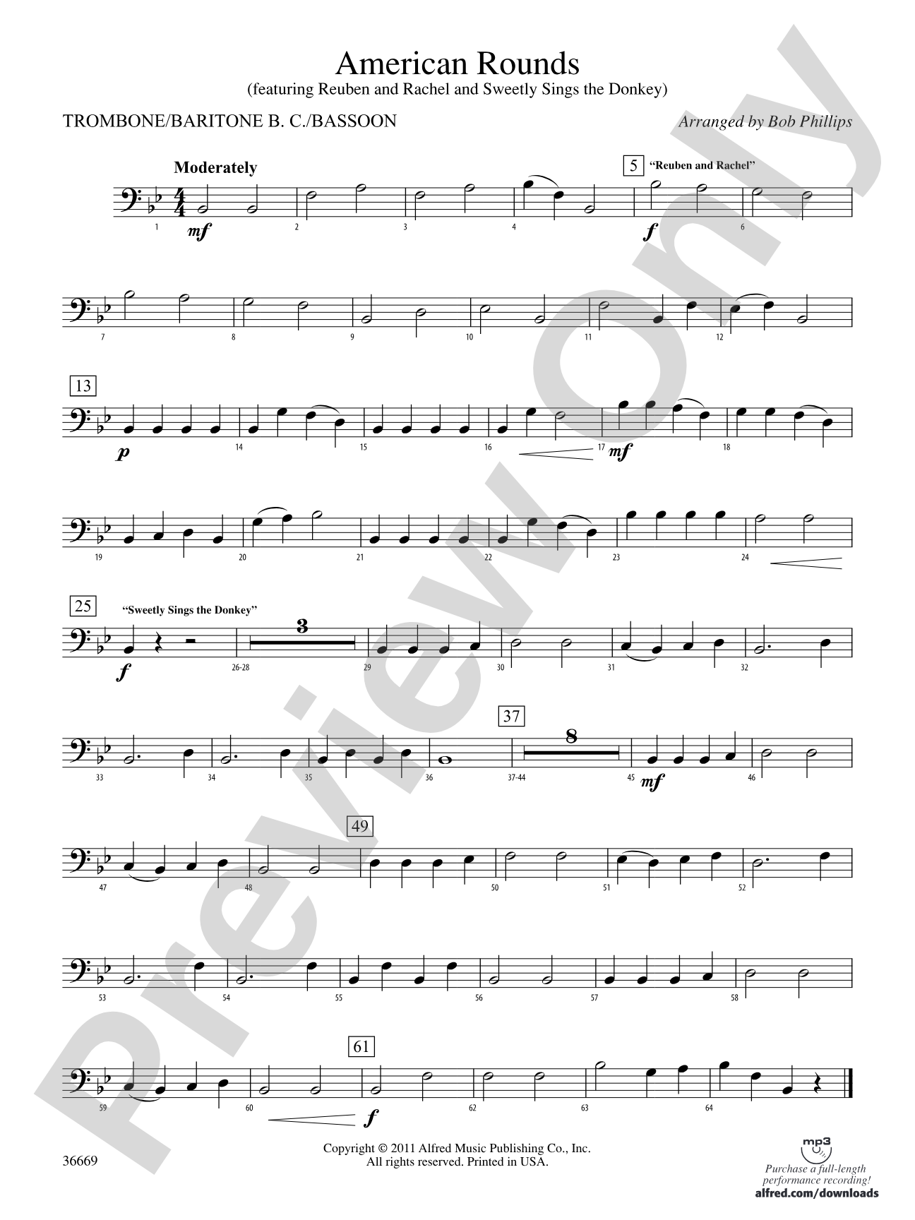 American Rounds: 1st Trombone