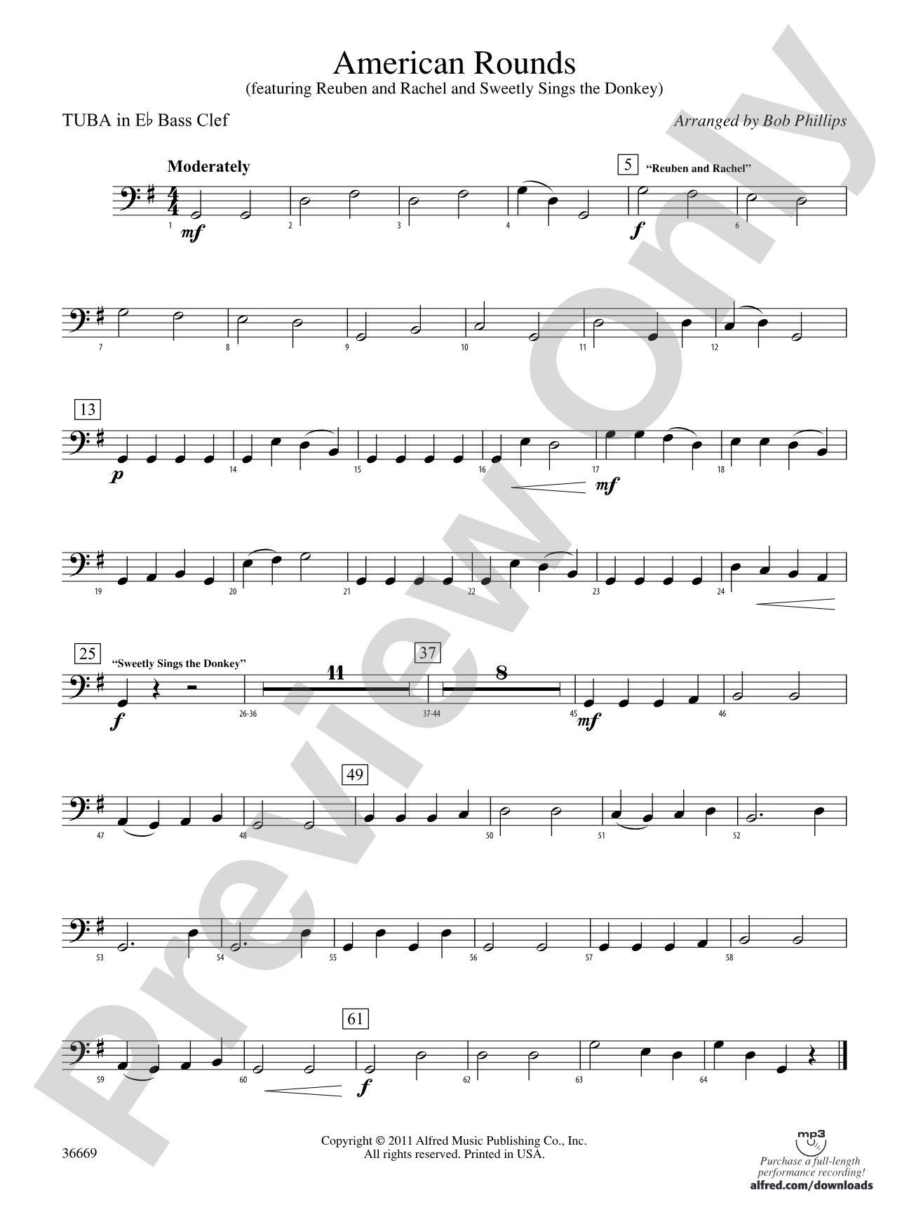 American Rounds: (wp) E-flat Tuba B.C.