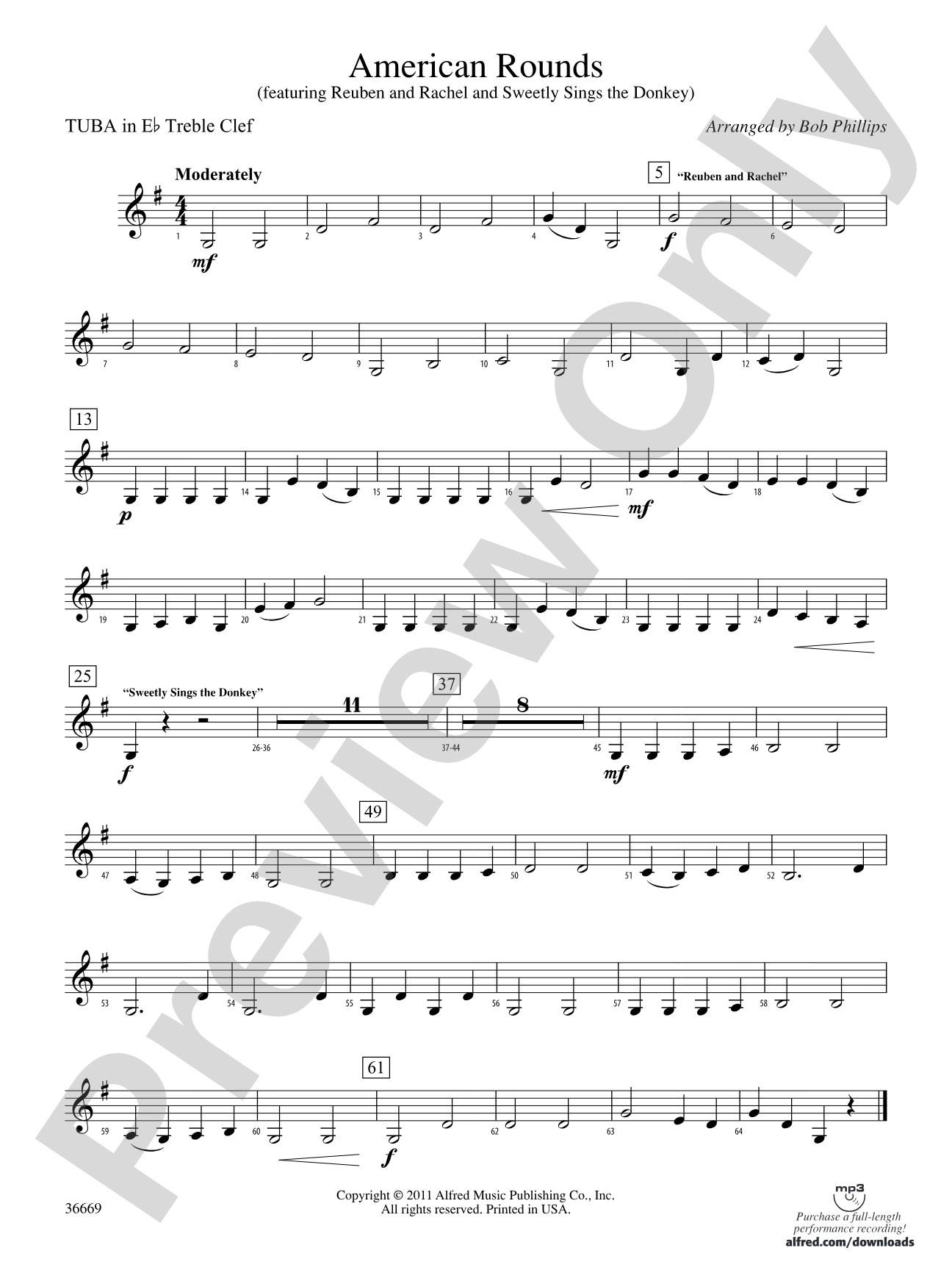 American Rounds: (wp) E-flat Tuba T.C.