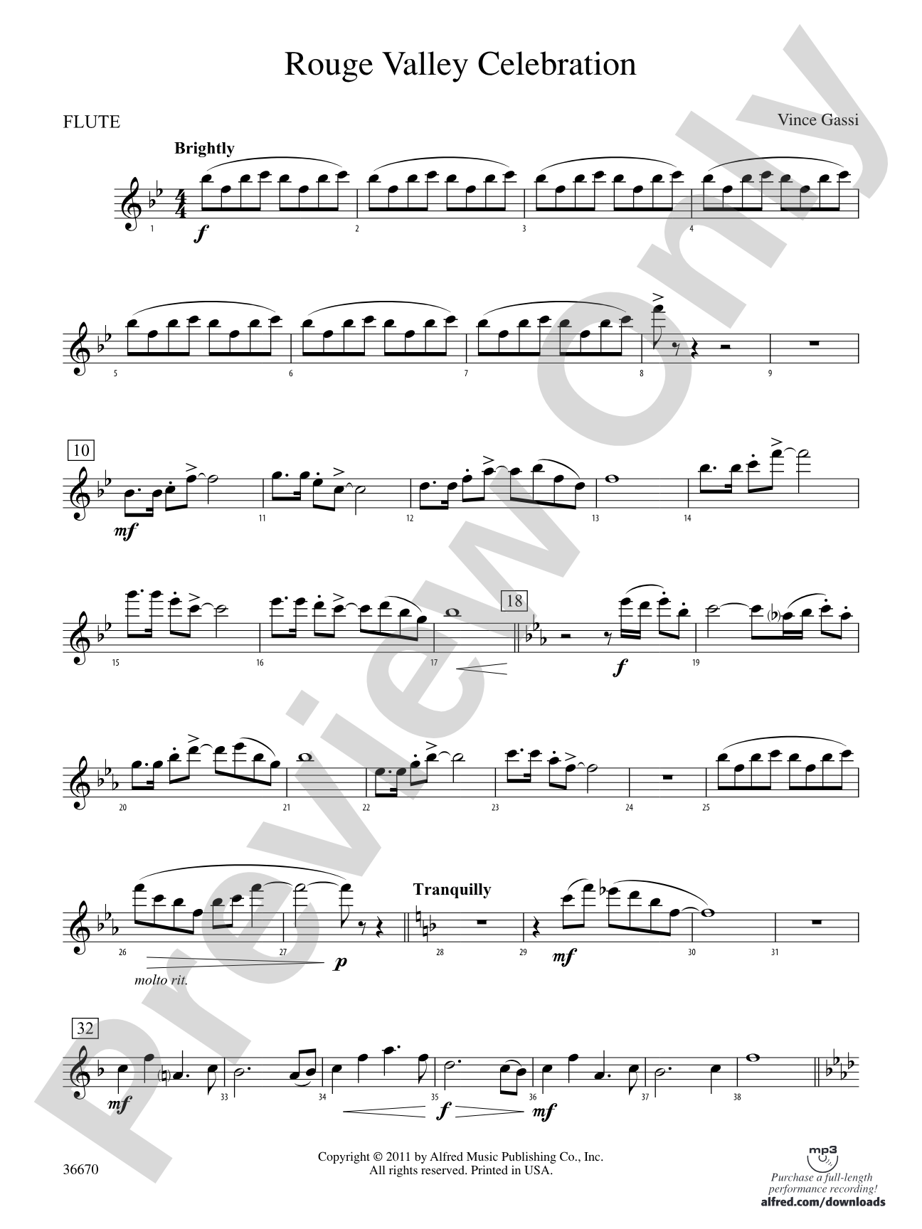 Rouge Valley Celebration: Flute