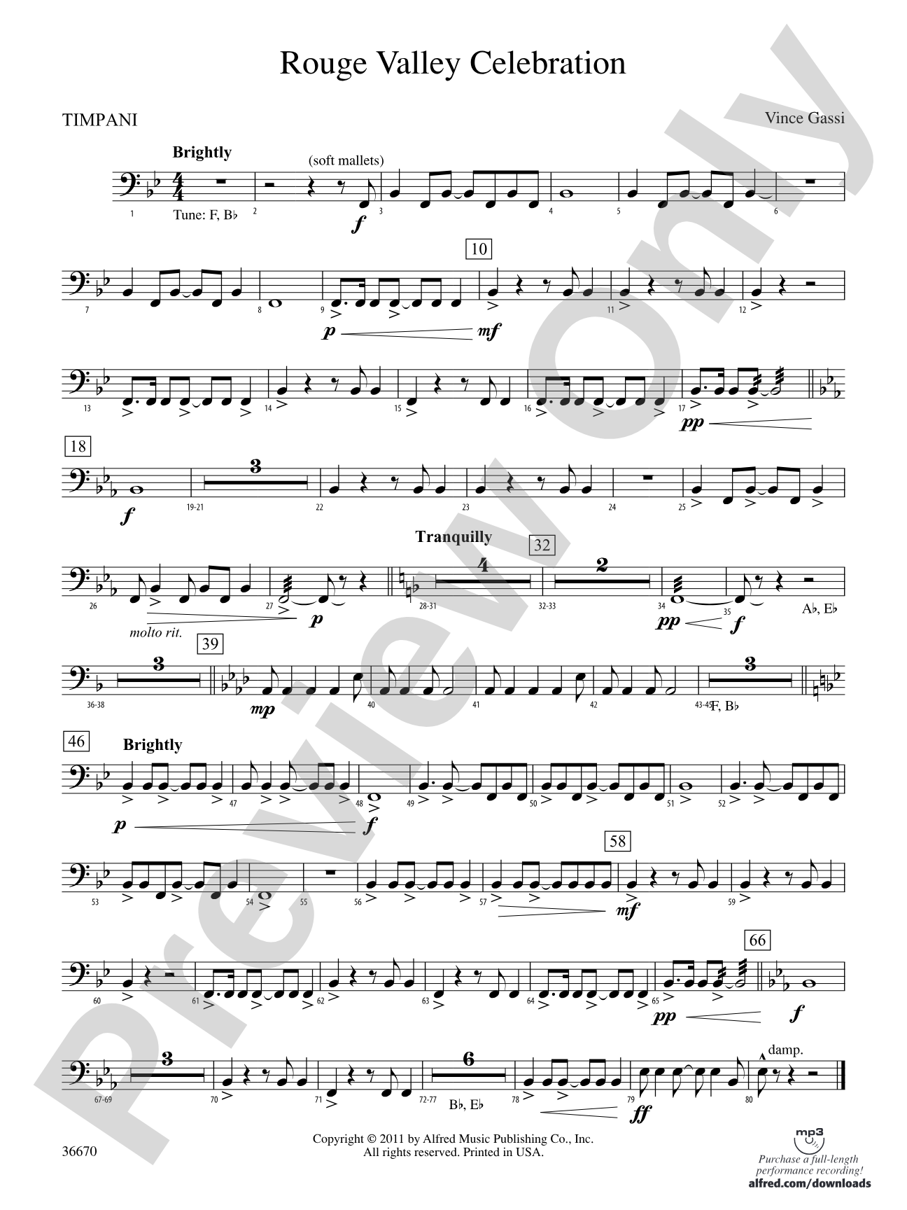 Rouge Valley Celebration: Timpani