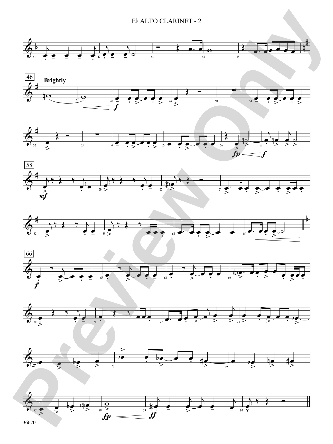 Rouge Valley Celebration: (wp) E-flat Alto Clarinet